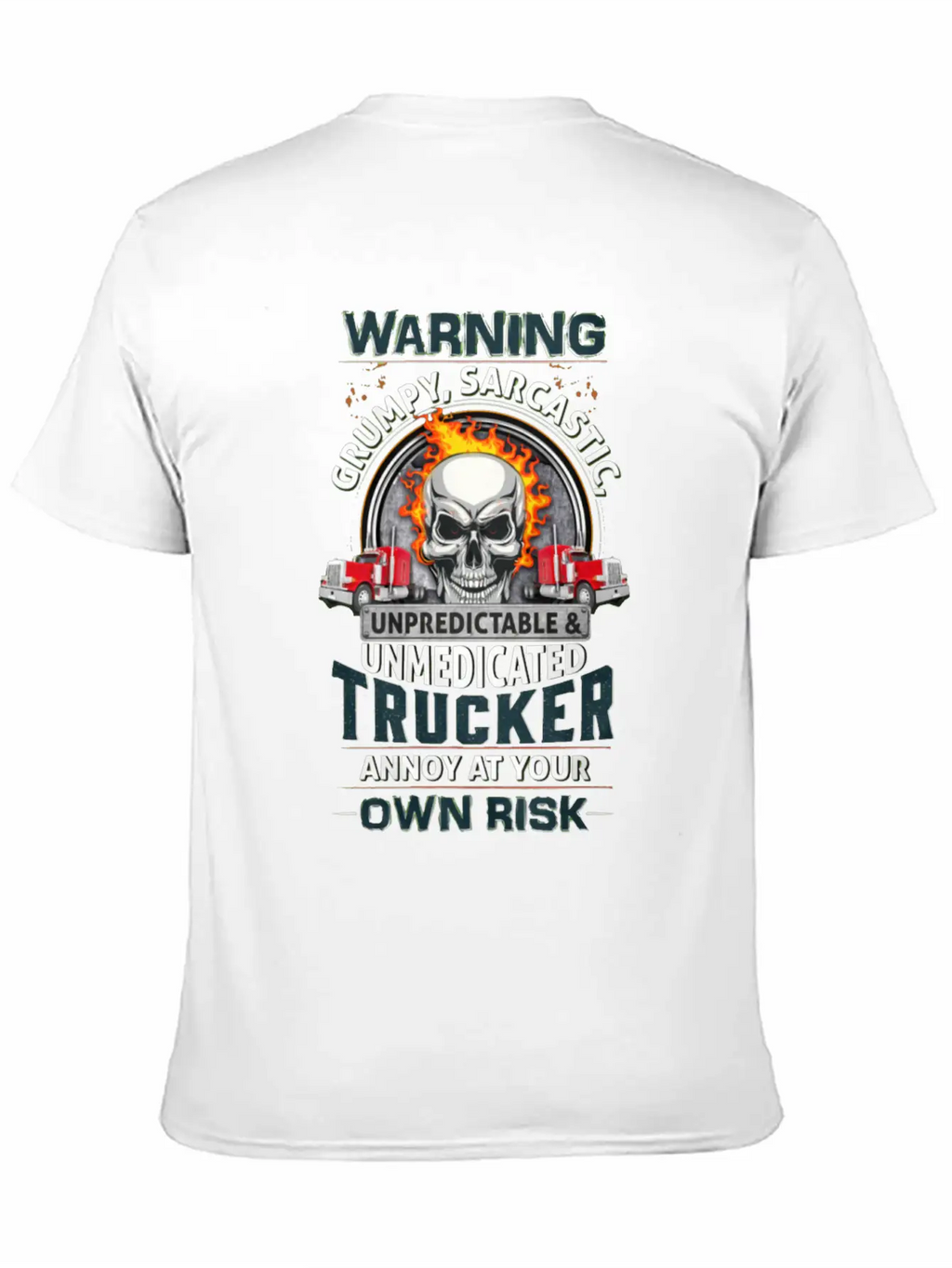Warning Grumpy Sarcastic Unisex Short Sleeve Soft Cotton T-Shirt – Casual Everyday Wear