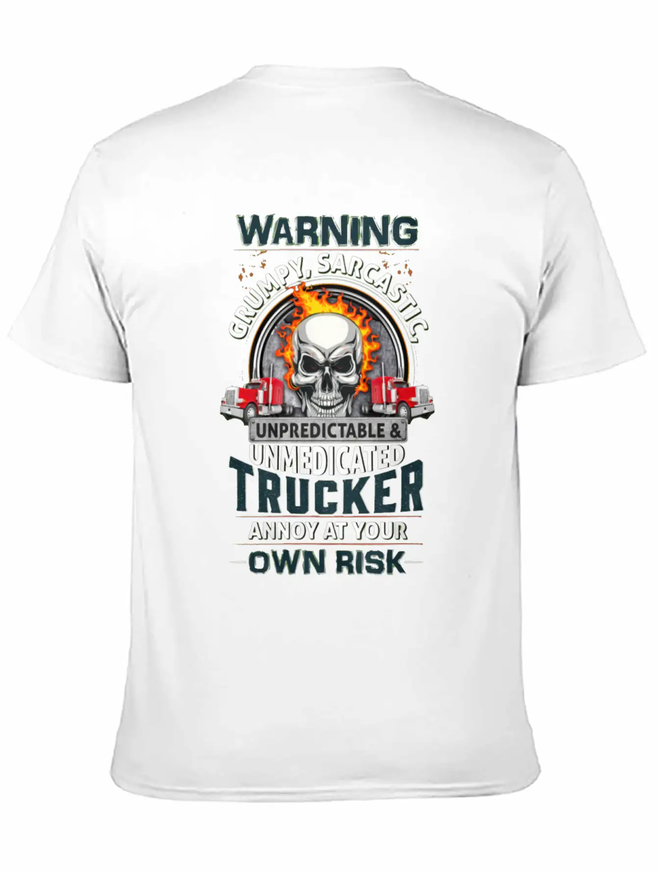 Warning Grumpy Sarcastic Unisex Short Sleeve Soft Cotton T-Shirt – Casual Everyday Wear