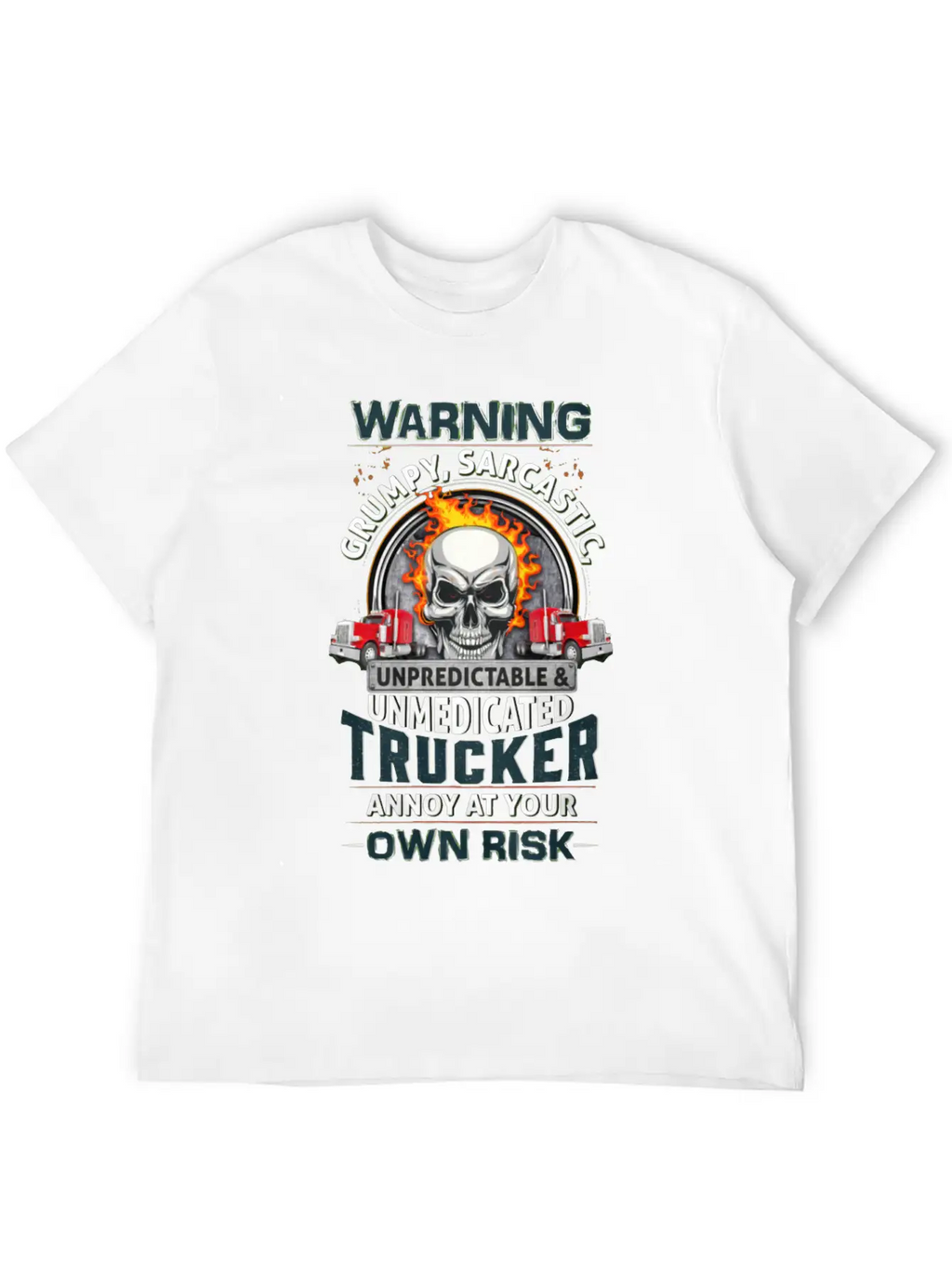 Warning Grumpy Sarcastic Unisex Short Sleeve Soft Cotton T-Shirt – Casual Everyday Wear