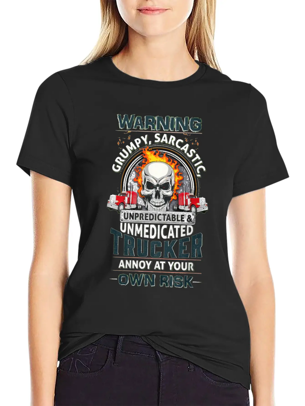 Warning Grumpy Sarcastic Unisex Short Sleeve Soft Cotton T-Shirt – Casual Everyday Wear