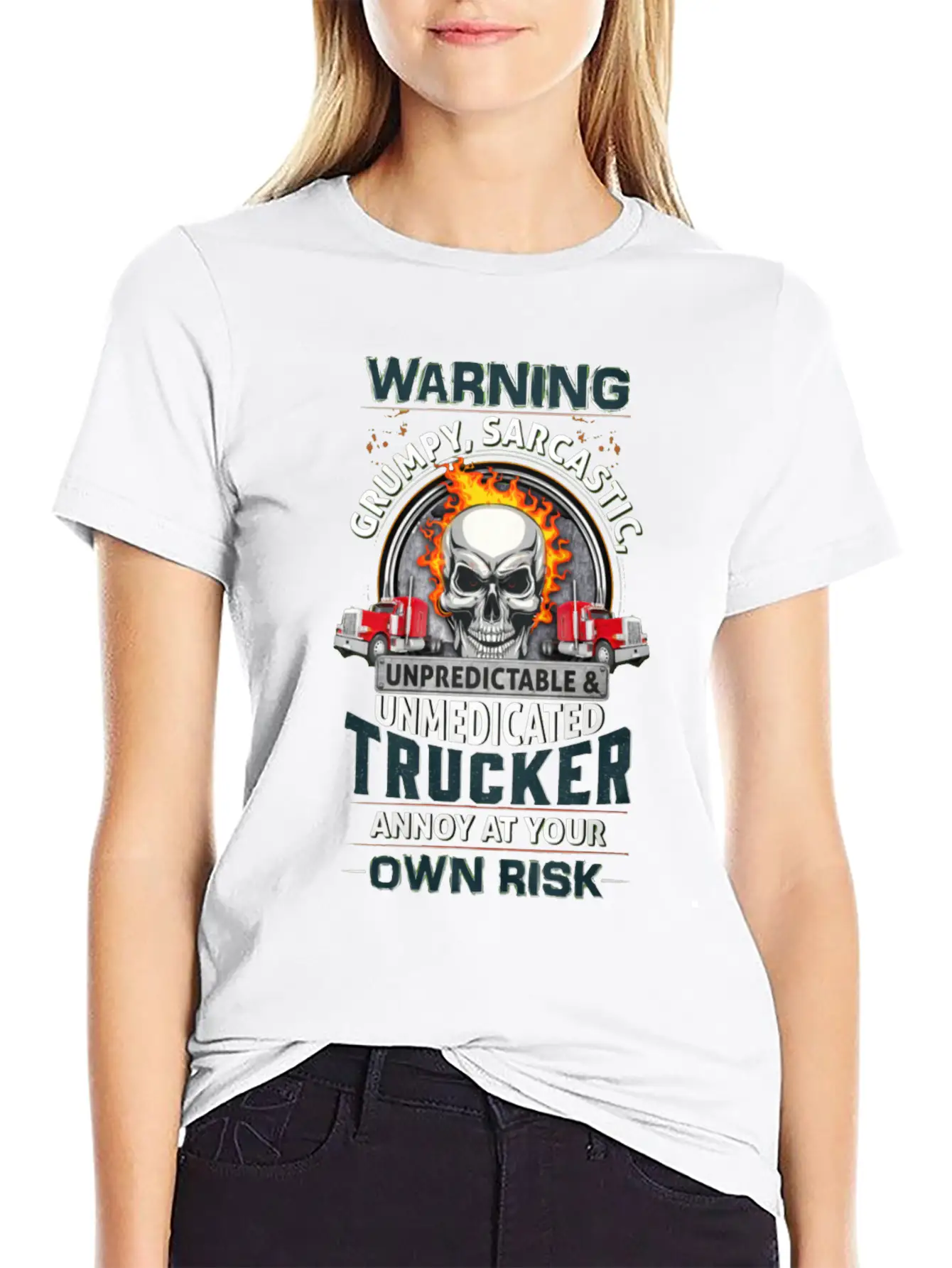 Warning Grumpy Sarcastic Unisex Short Sleeve Soft Cotton T-Shirt – Casual Everyday Wear