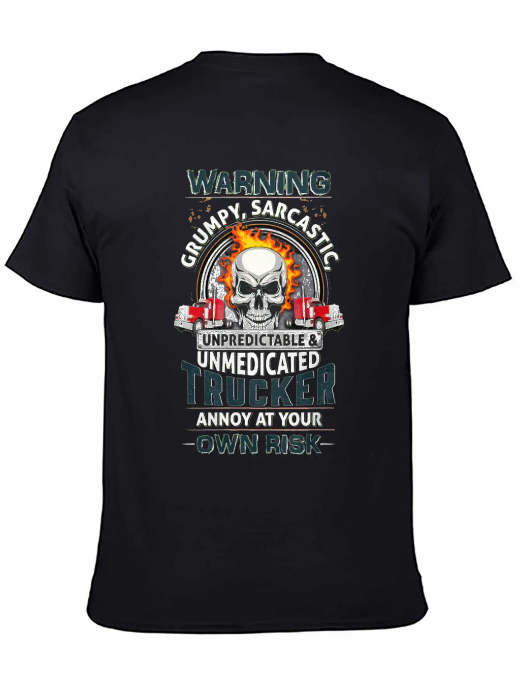 Warning Grumpy Sarcastic Unisex Short Sleeve Soft Cotton T-Shirt – Casual Everyday Wear