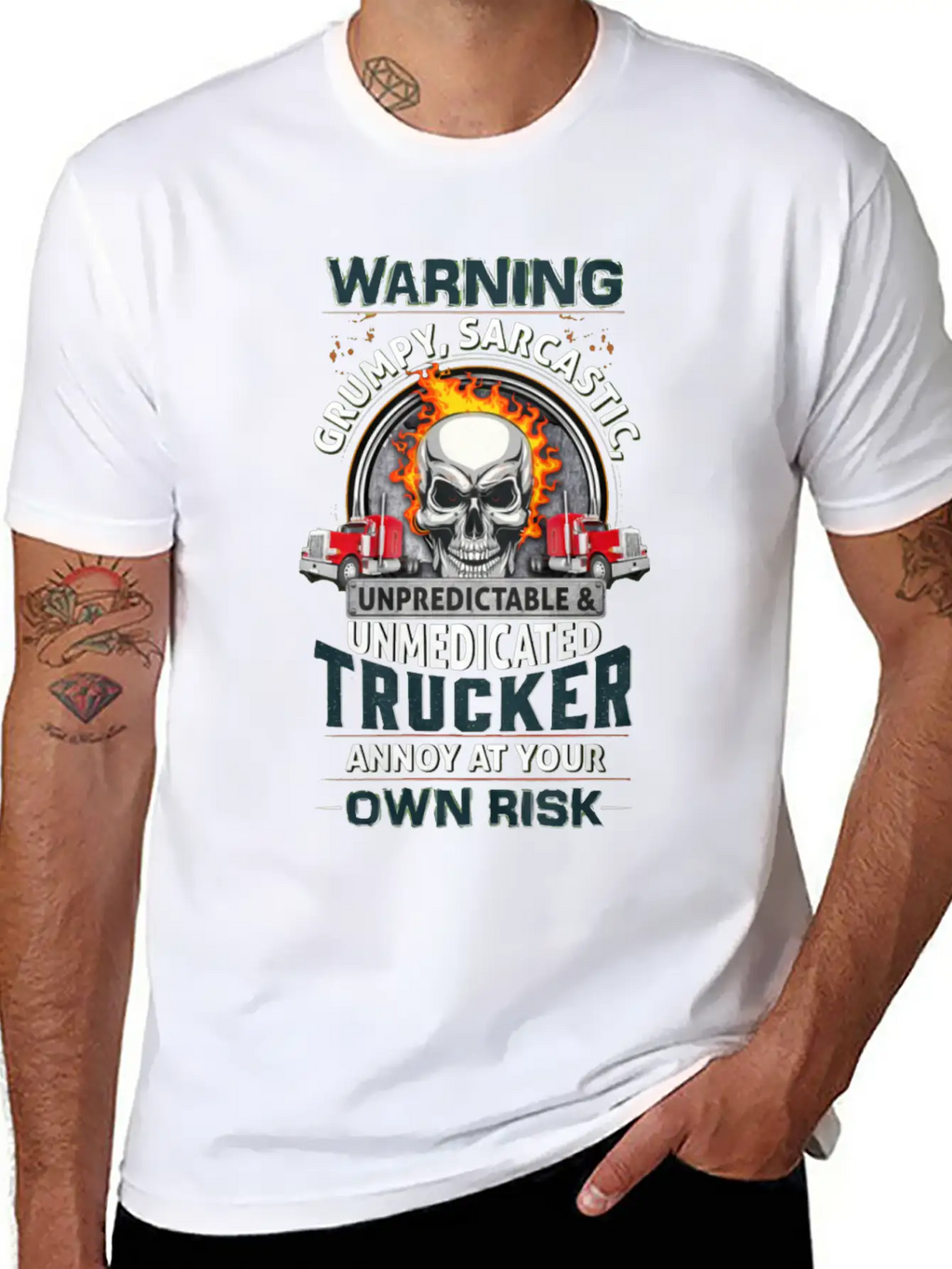 Warning Grumpy Sarcastic Unisex Short Sleeve Soft Cotton T-Shirt – Casual Everyday Wear