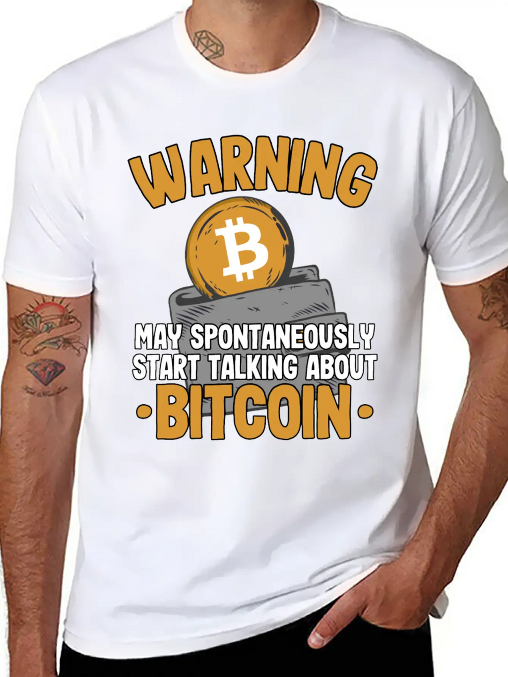 Warning Maytalk About Bitcoin Funny Btc Crypto Breathable Soft Cotton T-Shirt – Timeless Casual Look