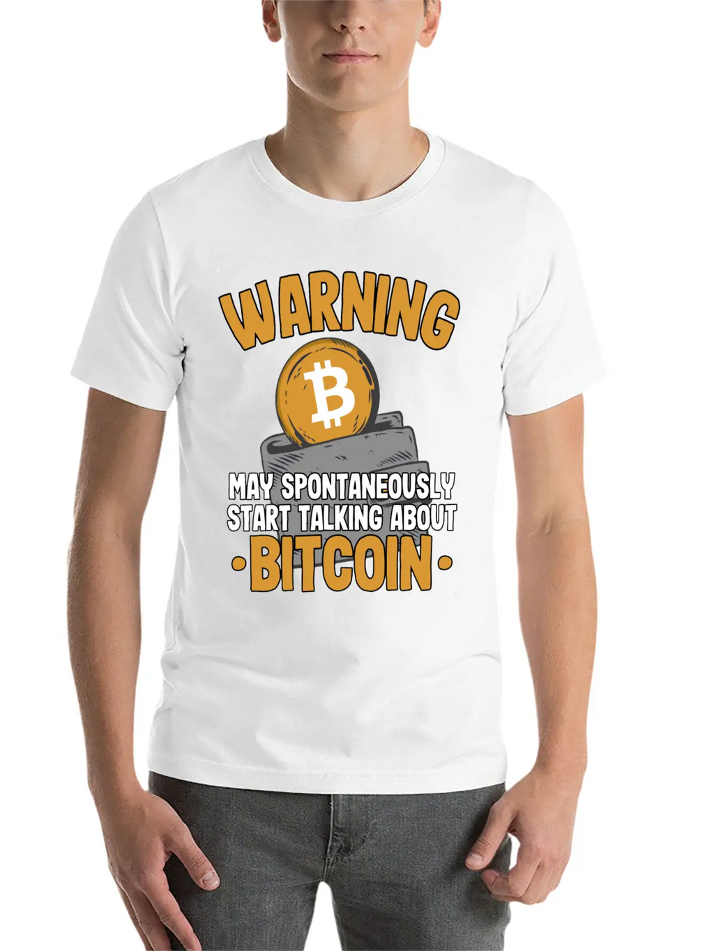 Warning Maytalk About Bitcoin Funny Btc Crypto Breathable Soft Cotton T-Shirt – Timeless Casual Look