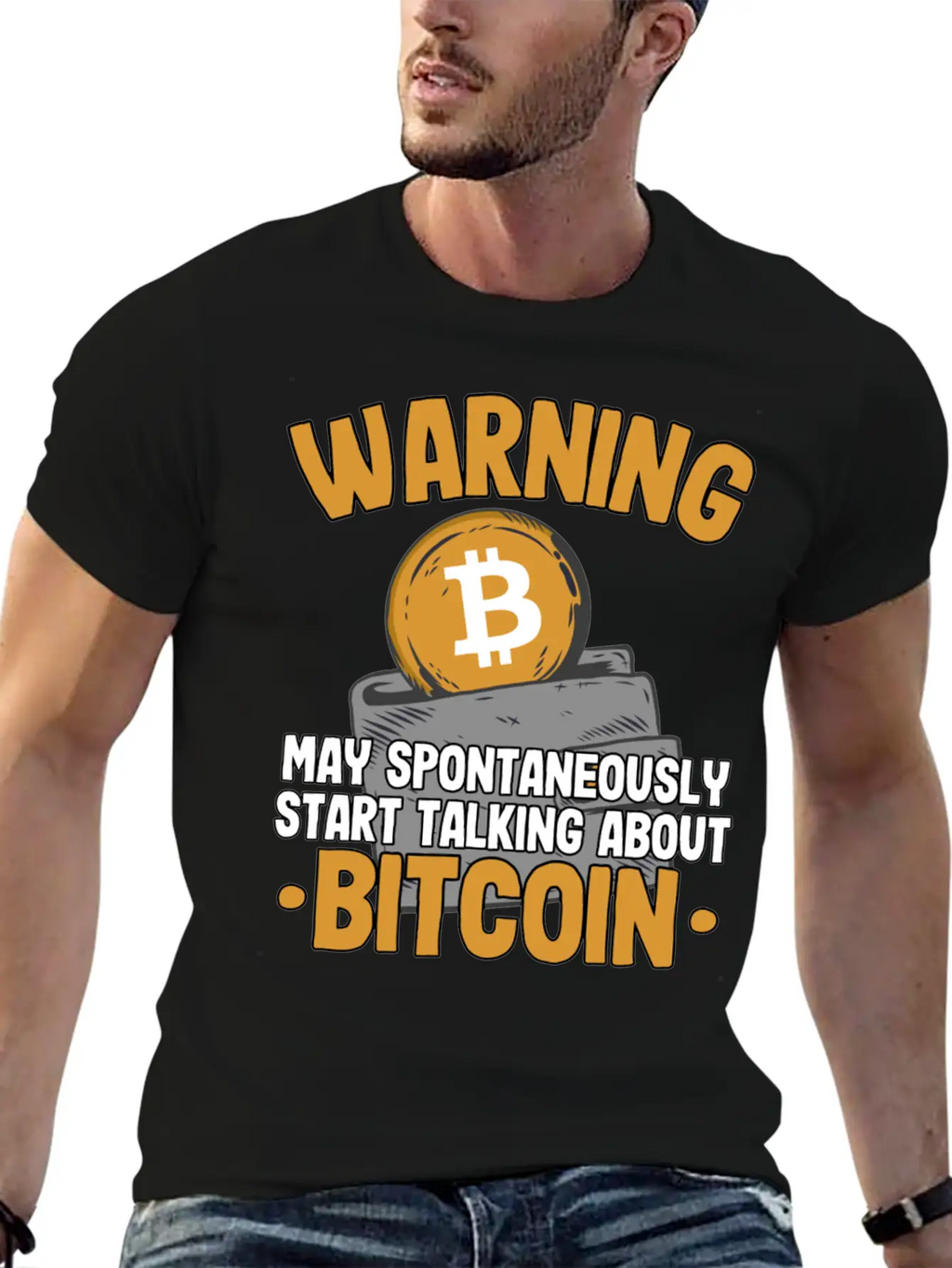 Warning Maytalk About Bitcoin Funny Btc Crypto Breathable Soft Cotton T-Shirt – Timeless Casual Look