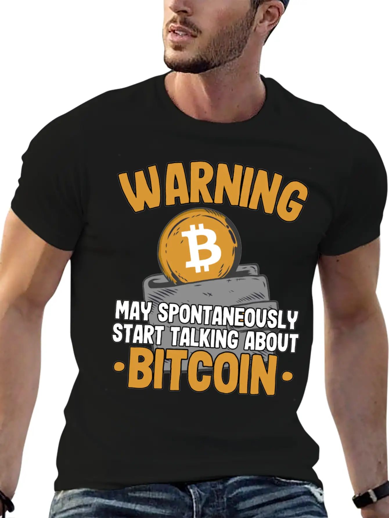 Warning Maytalk About Bitcoin Funny Btc Crypto Breathable Soft Cotton T-Shirt – Timeless Casual Look