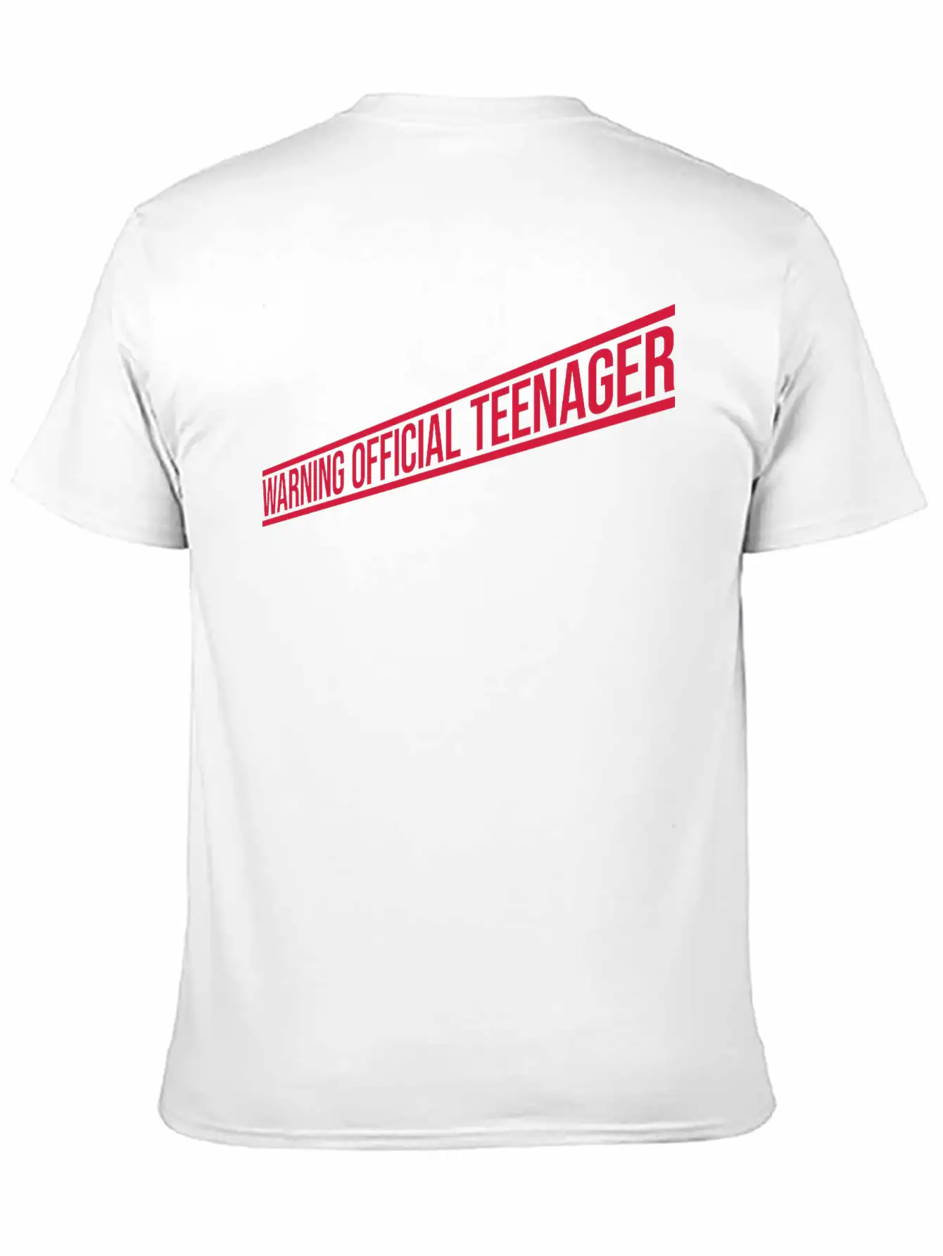 Warning Official Teenager Quote Unisex Casual T-Shirt – Clean Design For Daily Comfort