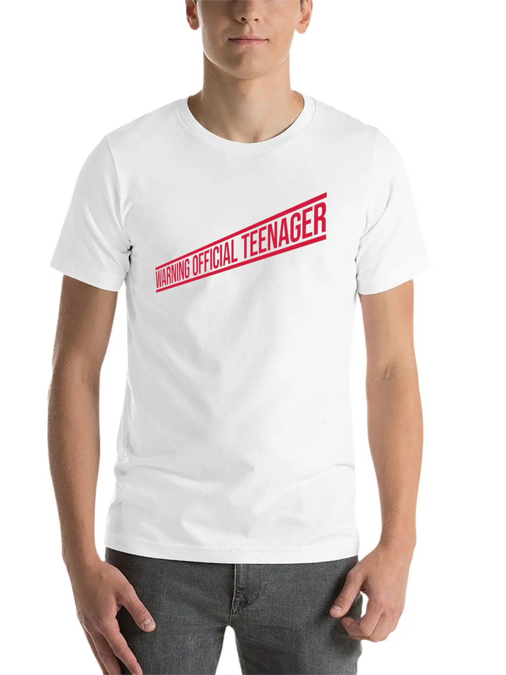 Warning Official Teenager Quote Unisex Casual T-Shirt – Clean Design For Daily Comfort