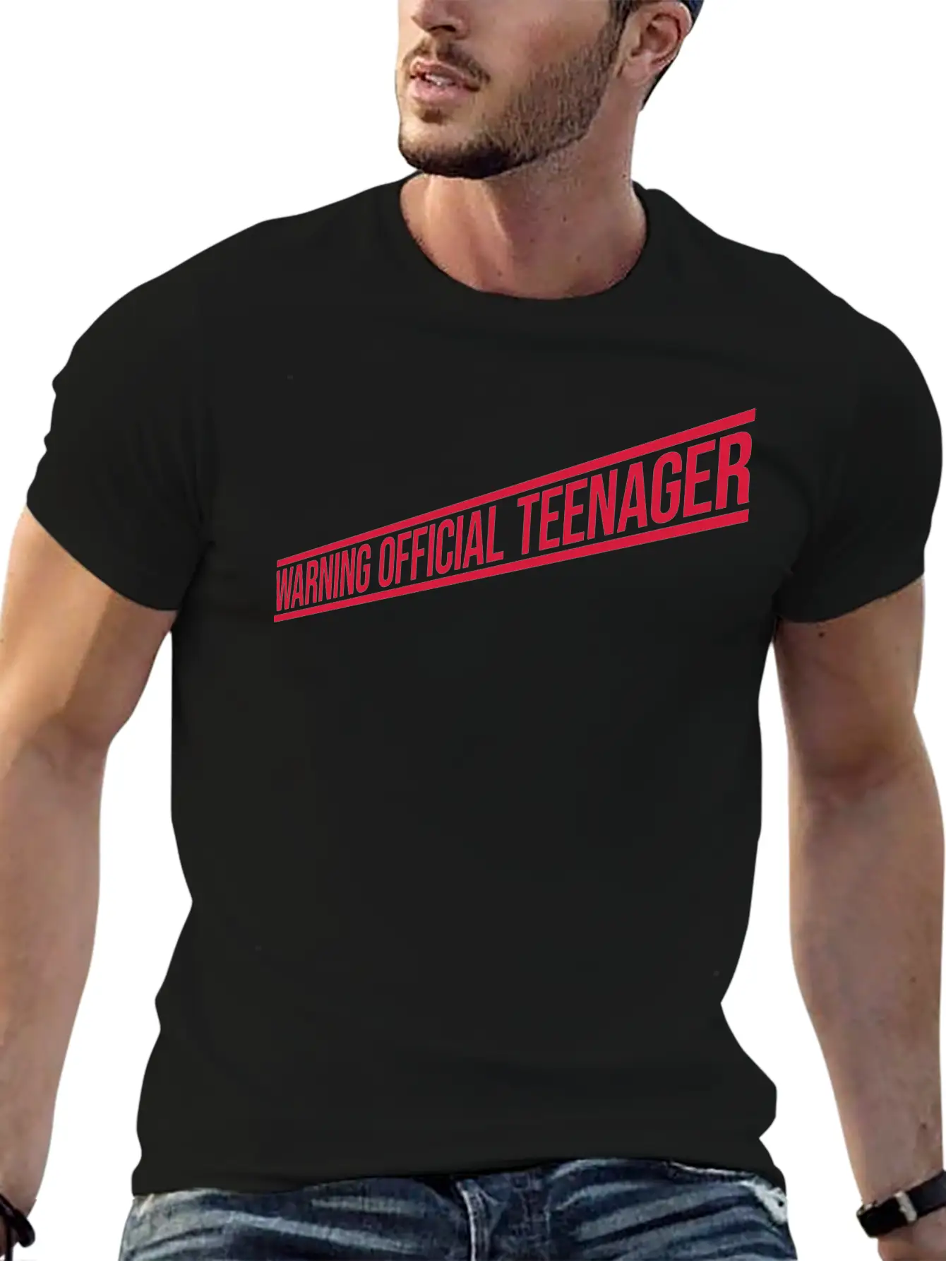 Warning Official Teenager Quote Unisex Casual T-Shirt – Clean Design For Daily Comfort
