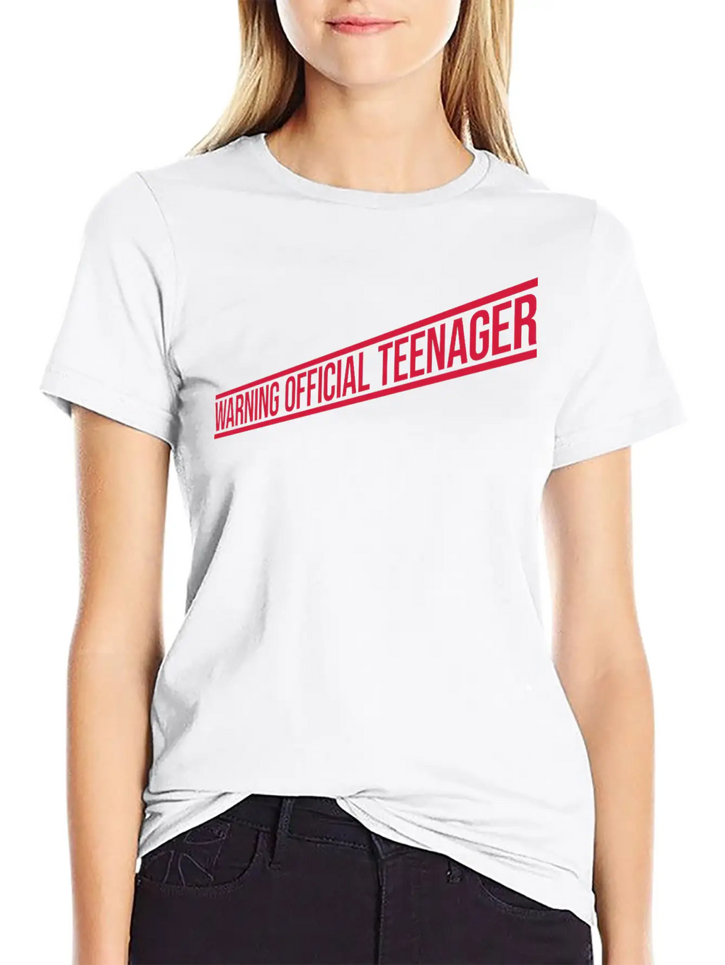 Warning Official Teenager Quote Unisex Casual T-Shirt – Clean Design For Daily Comfort