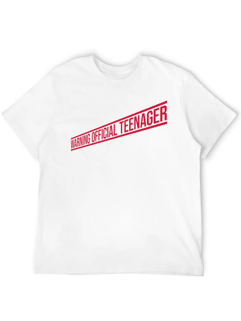 Warning Official Teenager Quote Unisex Casual T-Shirt – Clean Design For Daily Comfort