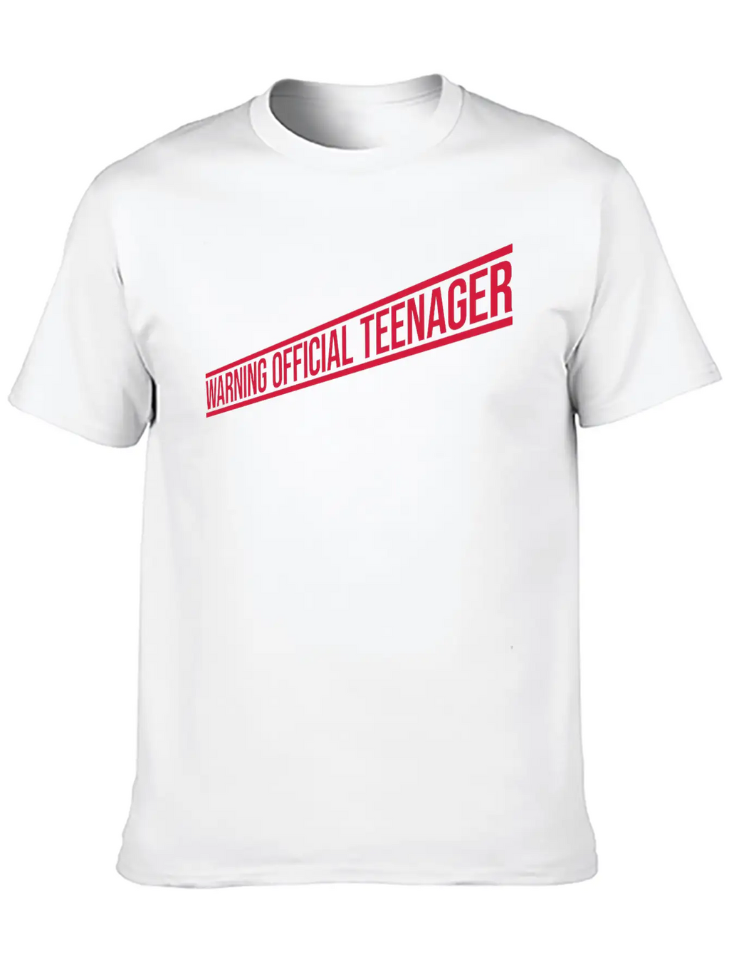 Warning Official Teenager Quote Unisex Casual T-Shirt – Clean Design For Daily Comfort