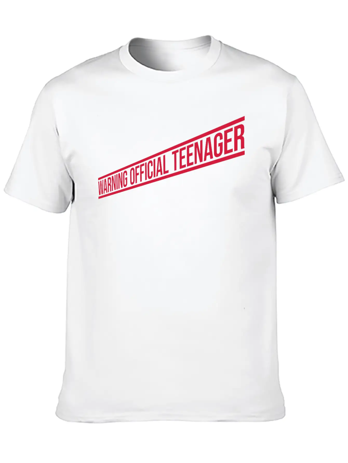 Warning Official Teenager Quote Unisex Casual T-Shirt – Clean Design For Daily Comfort