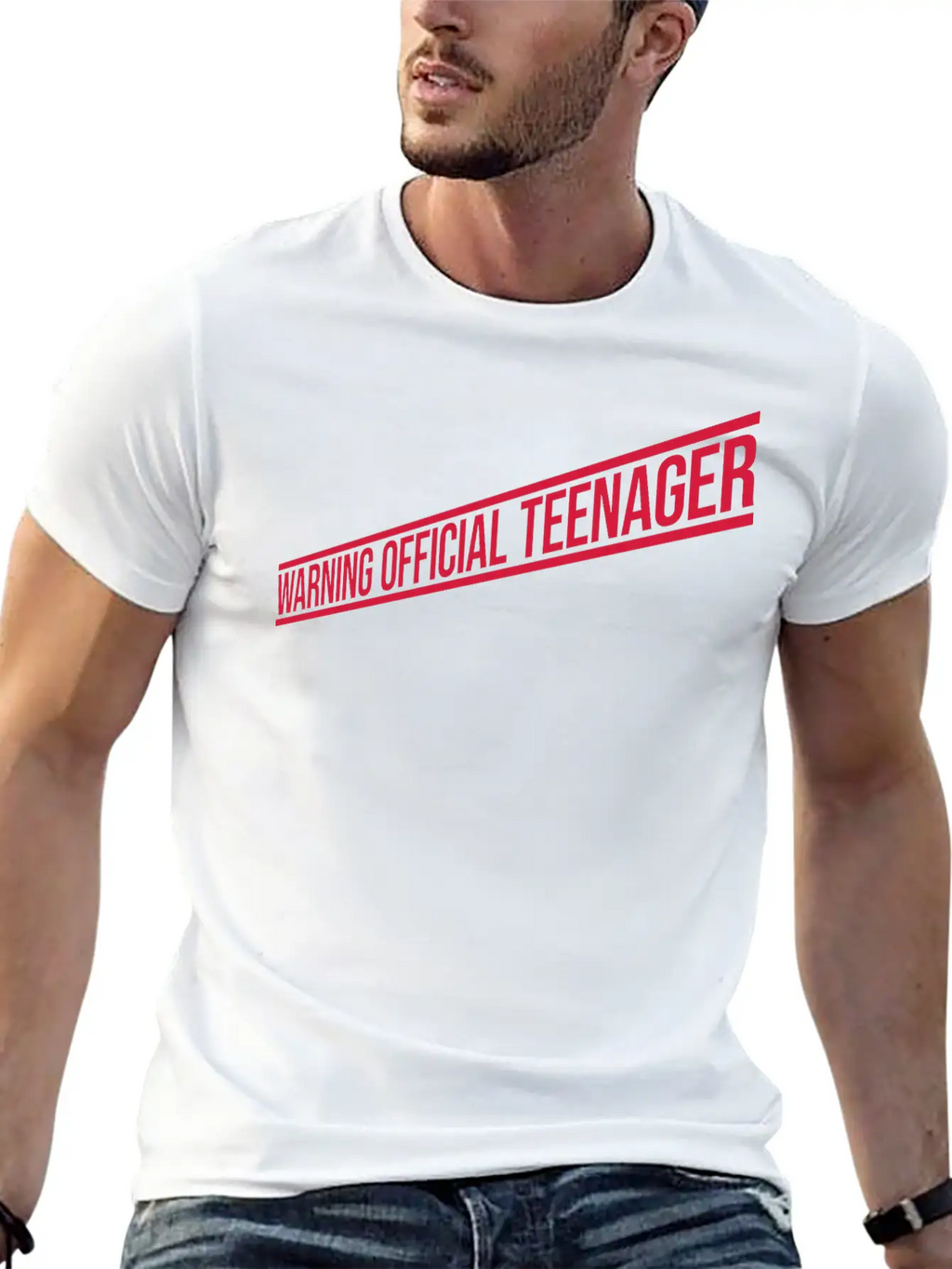 Warning Official Teenager Quote Unisex Casual T-Shirt – Clean Design For Daily Comfort
