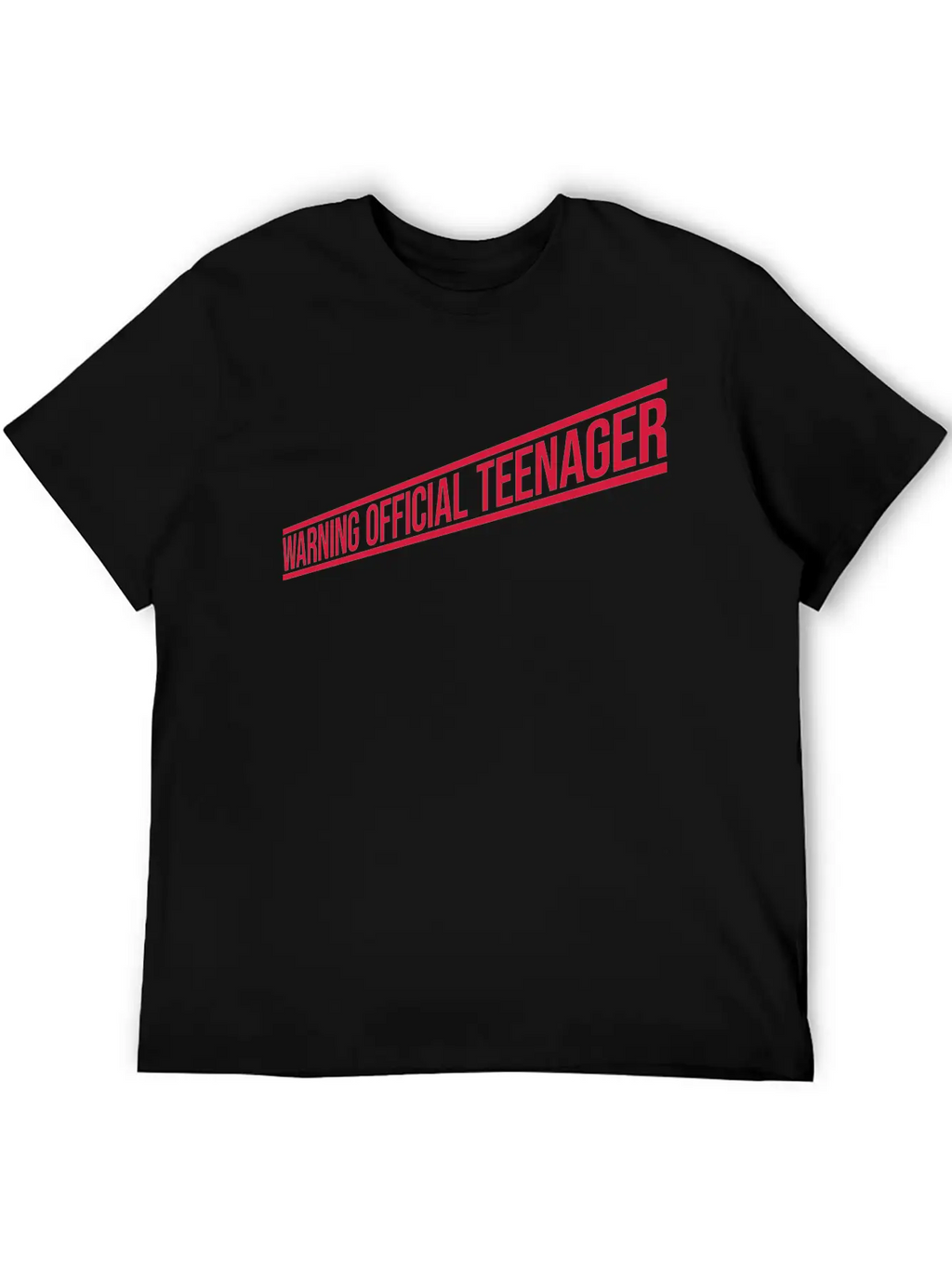 Warning Official Teenager Quote Unisex Casual T-Shirt – Clean Design For Daily Comfort