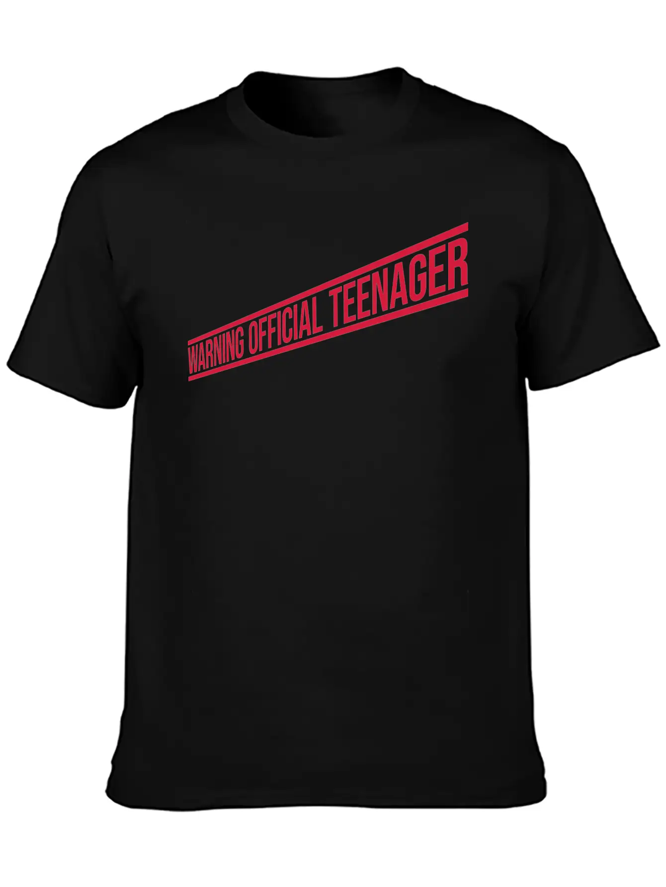 Warning Official Teenager Quote Unisex Casual T-Shirt – Clean Design For Daily Comfort