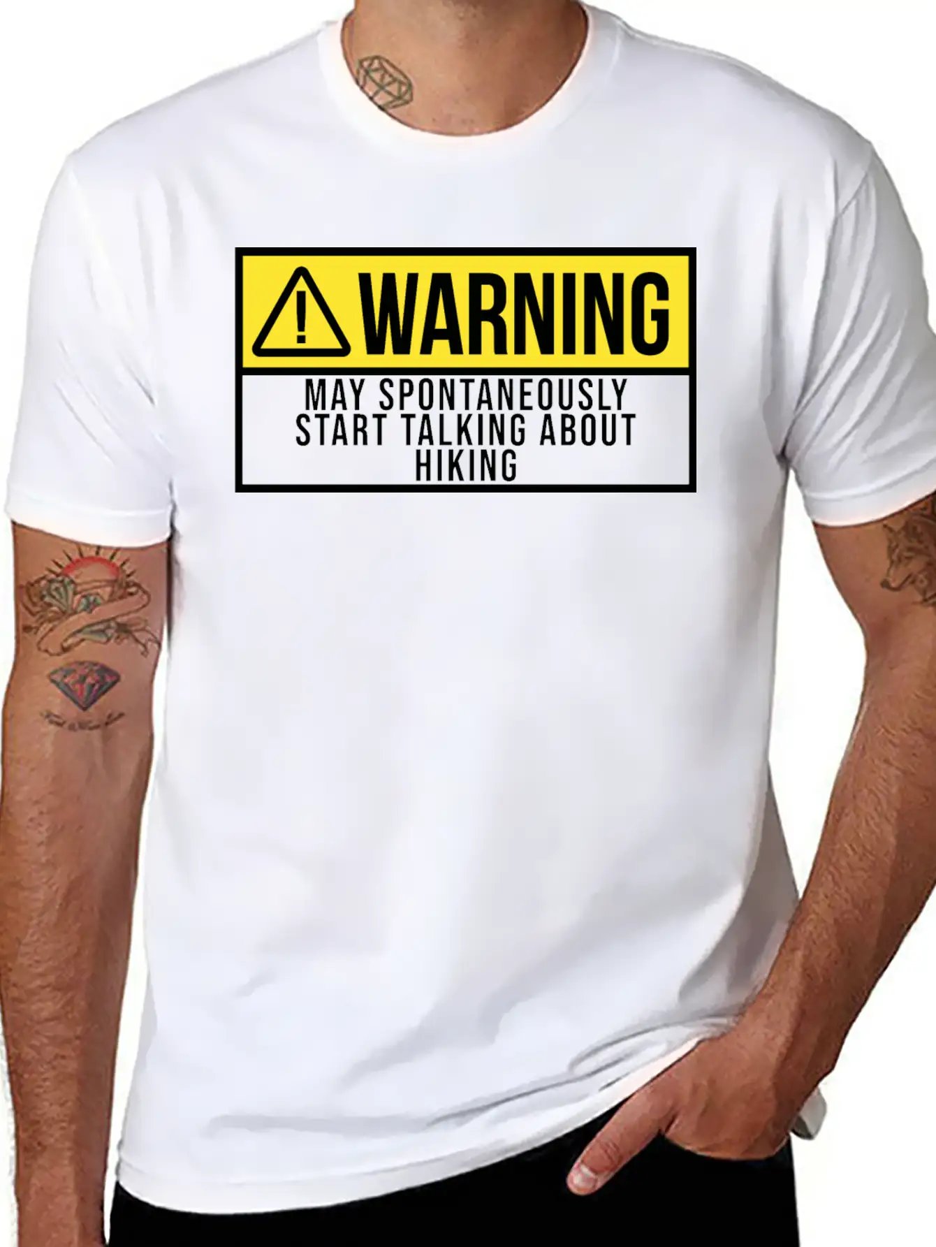 Warning Sports Hiking Hiker Hike Unisex Casual T-Shirt – Clean Design For Daily Comfort