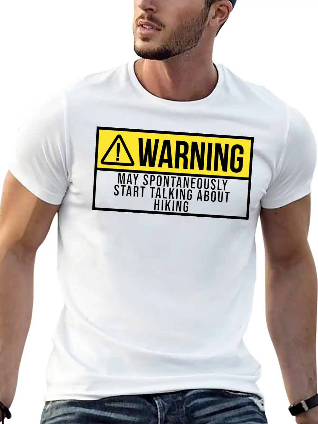 Warning Sports Hiking Hiker Hike Unisex Casual T-Shirt – Clean Design For Daily Comfort