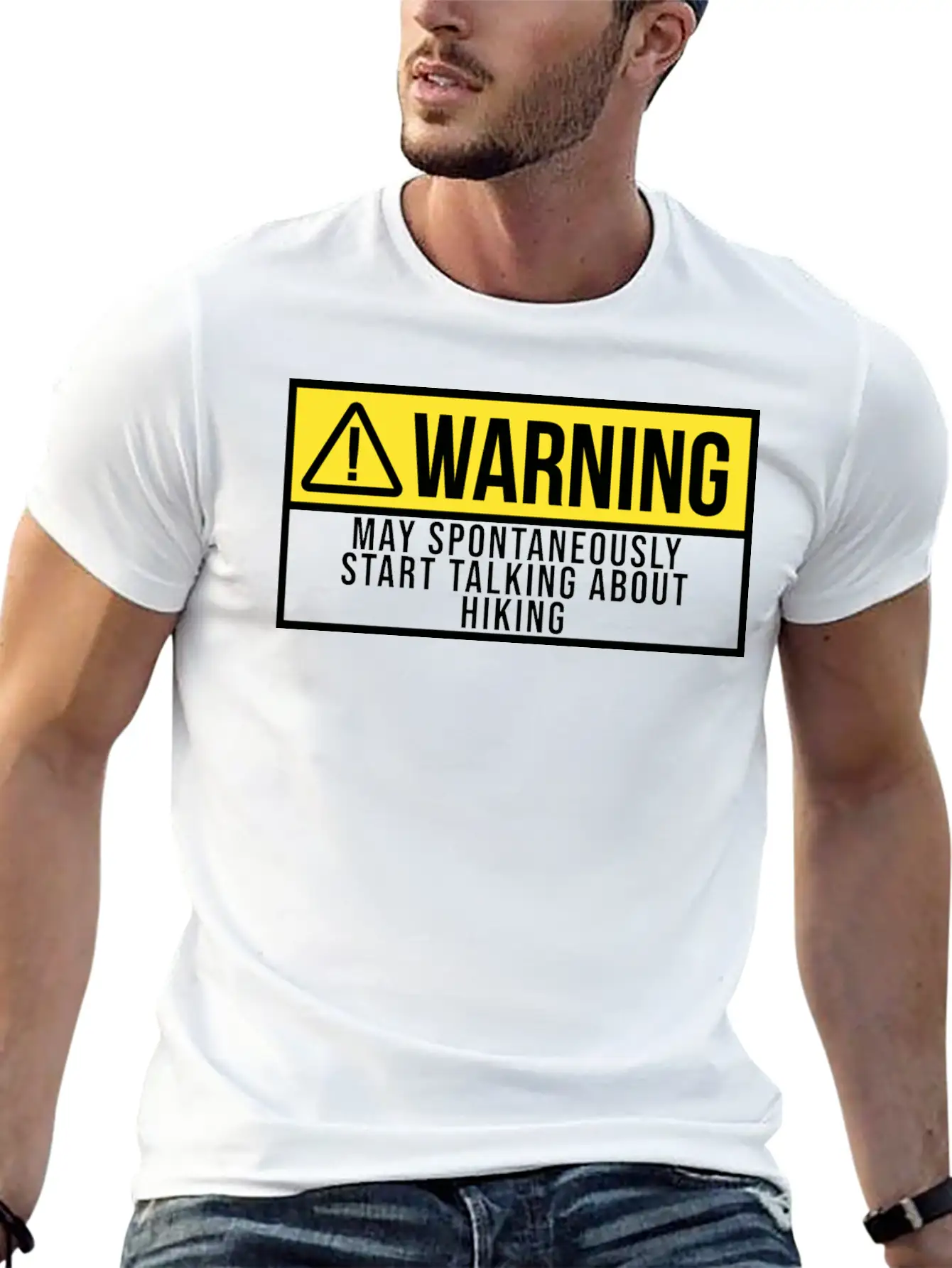 Warning Sports Hiking Hiker Hike Unisex Casual T-Shirt – Clean Design For Daily Comfort
