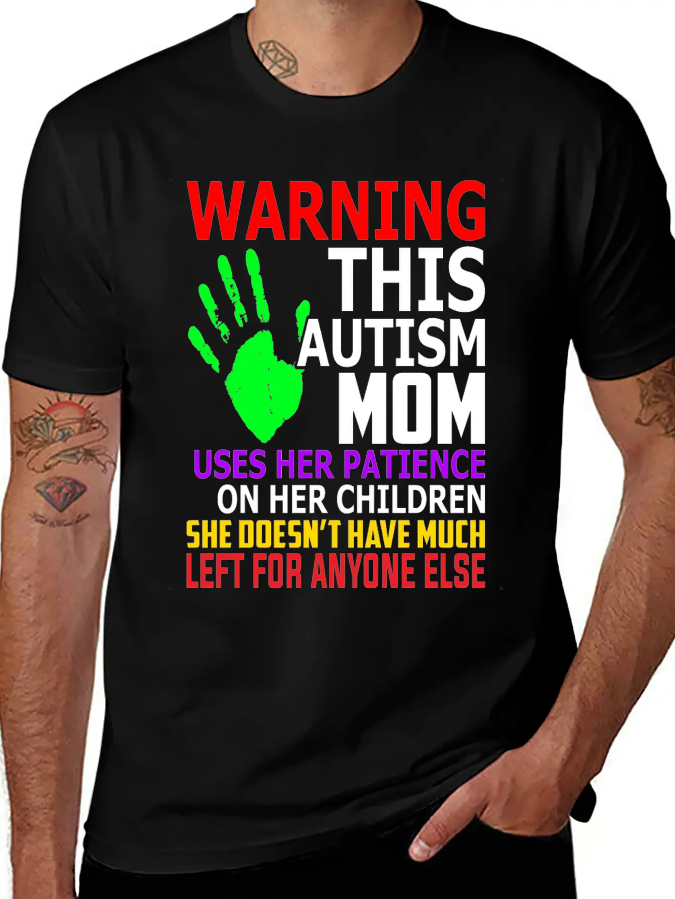 Warning This Autism Mom Uses Her Patience Unisex Casual T-Shirt – Clean Design For Daily Comfort