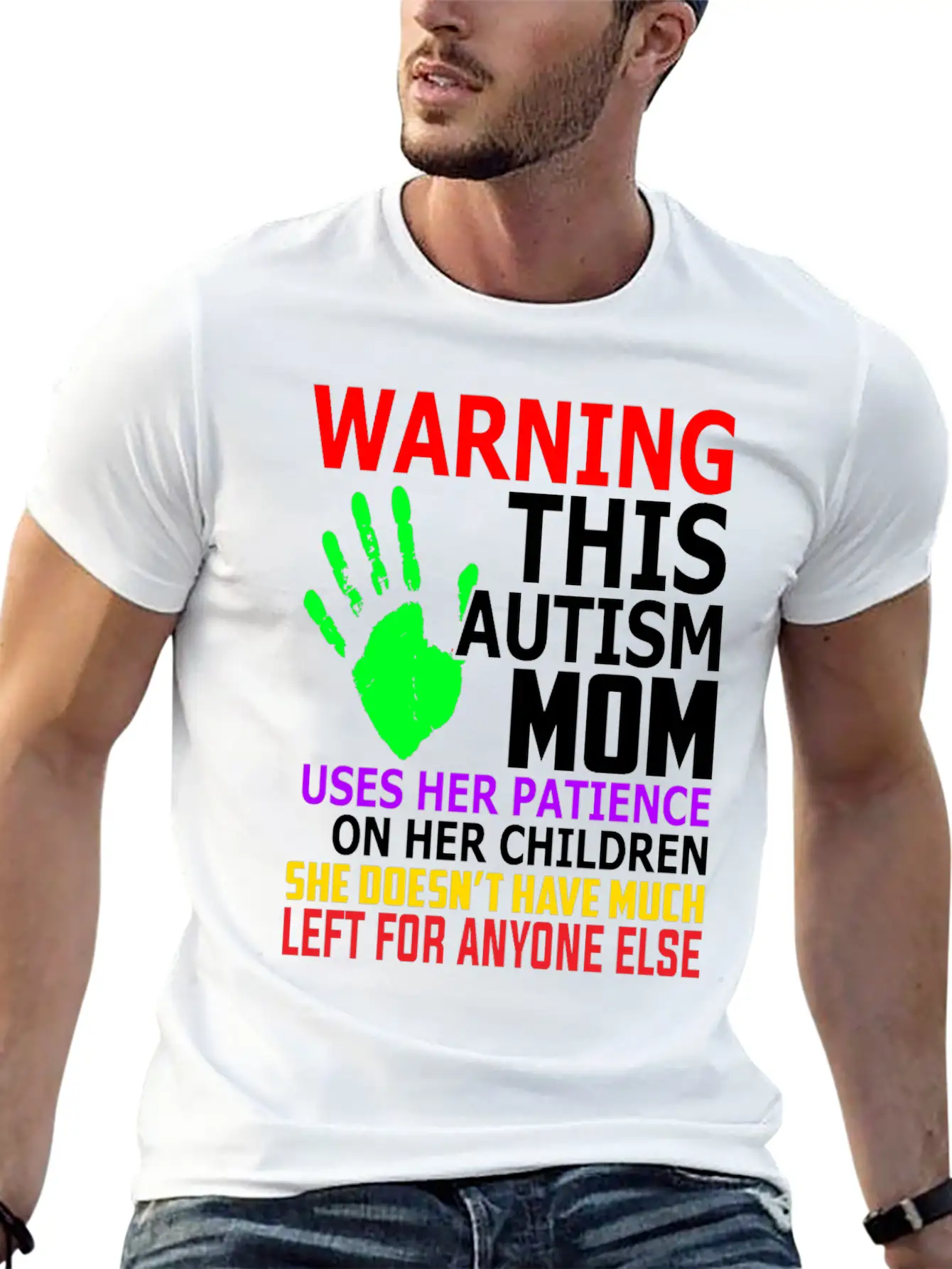 Warning This Autism Mom Uses Her Patience Unisex Casual T-Shirt – Clean Design For Daily Comfort