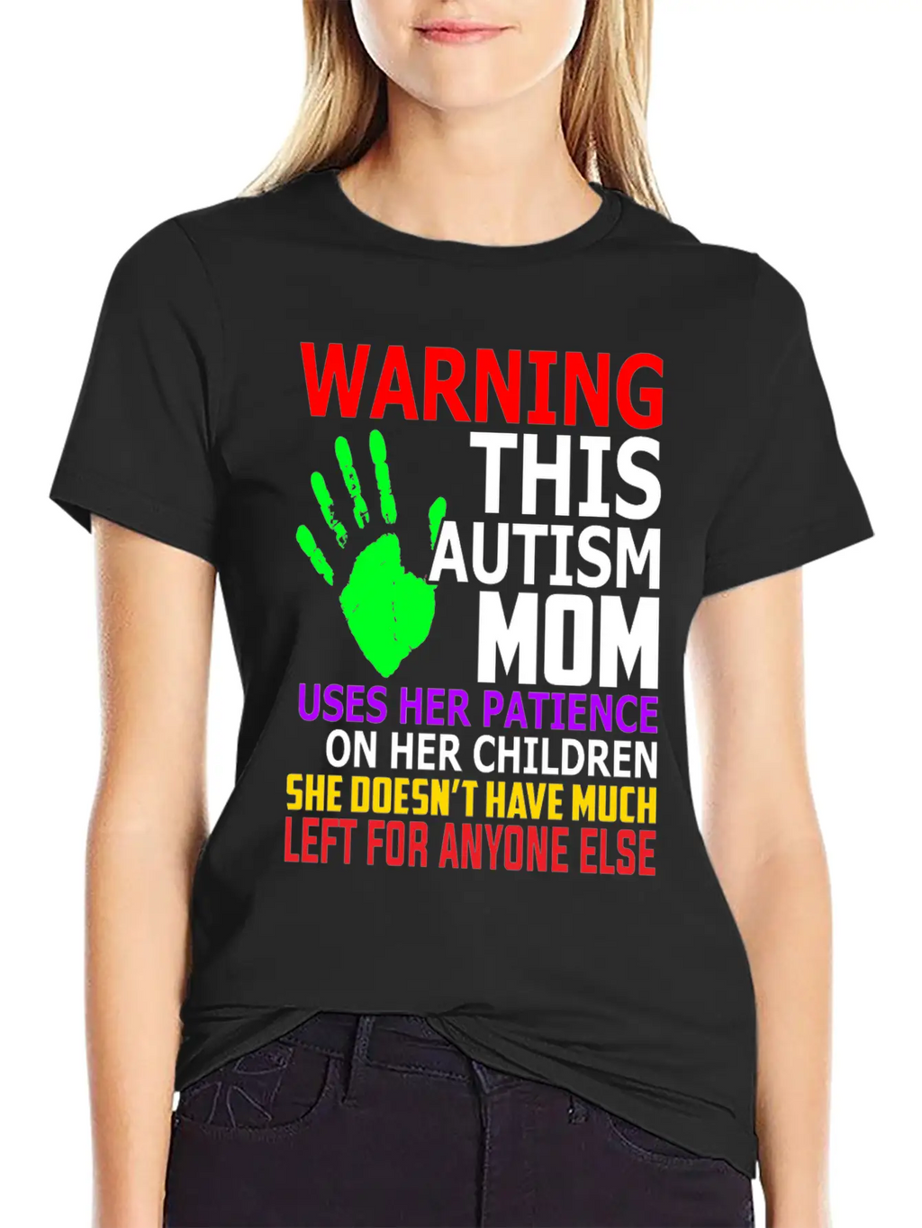 Warning This Autism Mom Uses Her Patience Unisex Casual T-Shirt – Clean Design For Daily Comfort