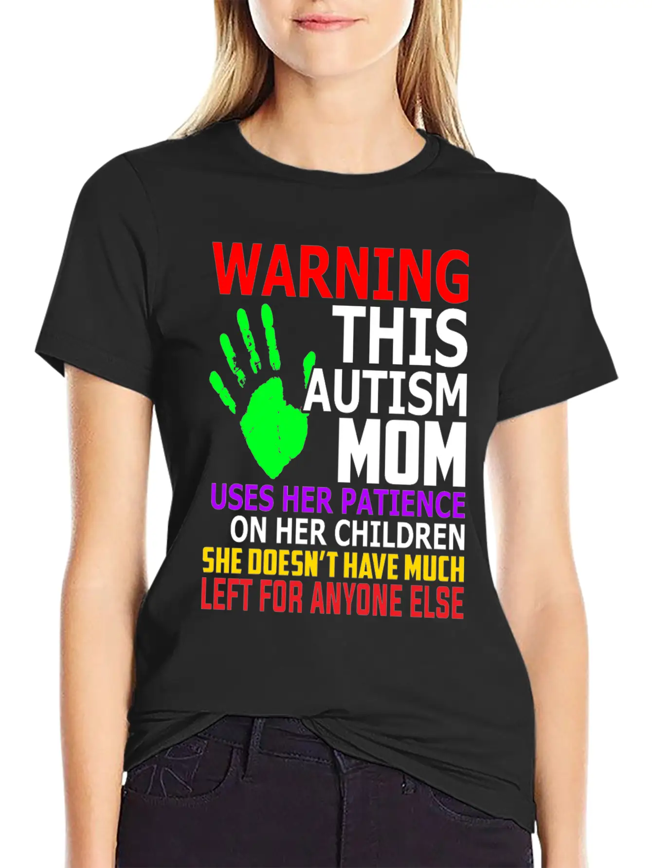 Warning This Autism Mom Uses Her Patience Unisex Casual T-Shirt – Clean Design For Daily Comfort