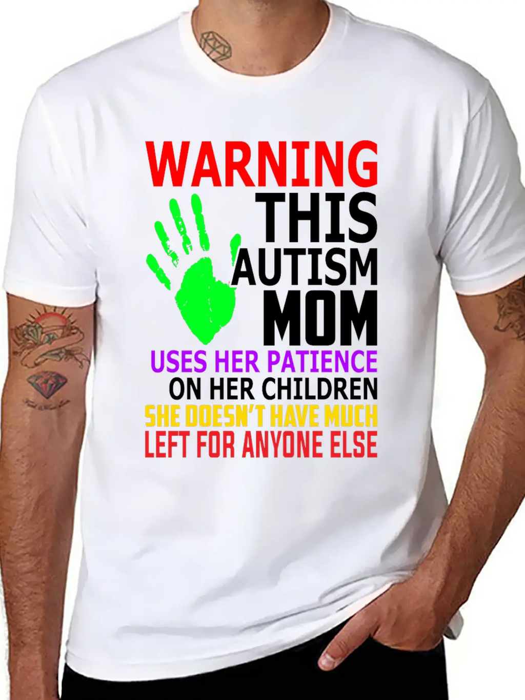 Warning This Autism Mom Uses Her Patience Unisex Casual T-Shirt – Clean Design For Daily Comfort