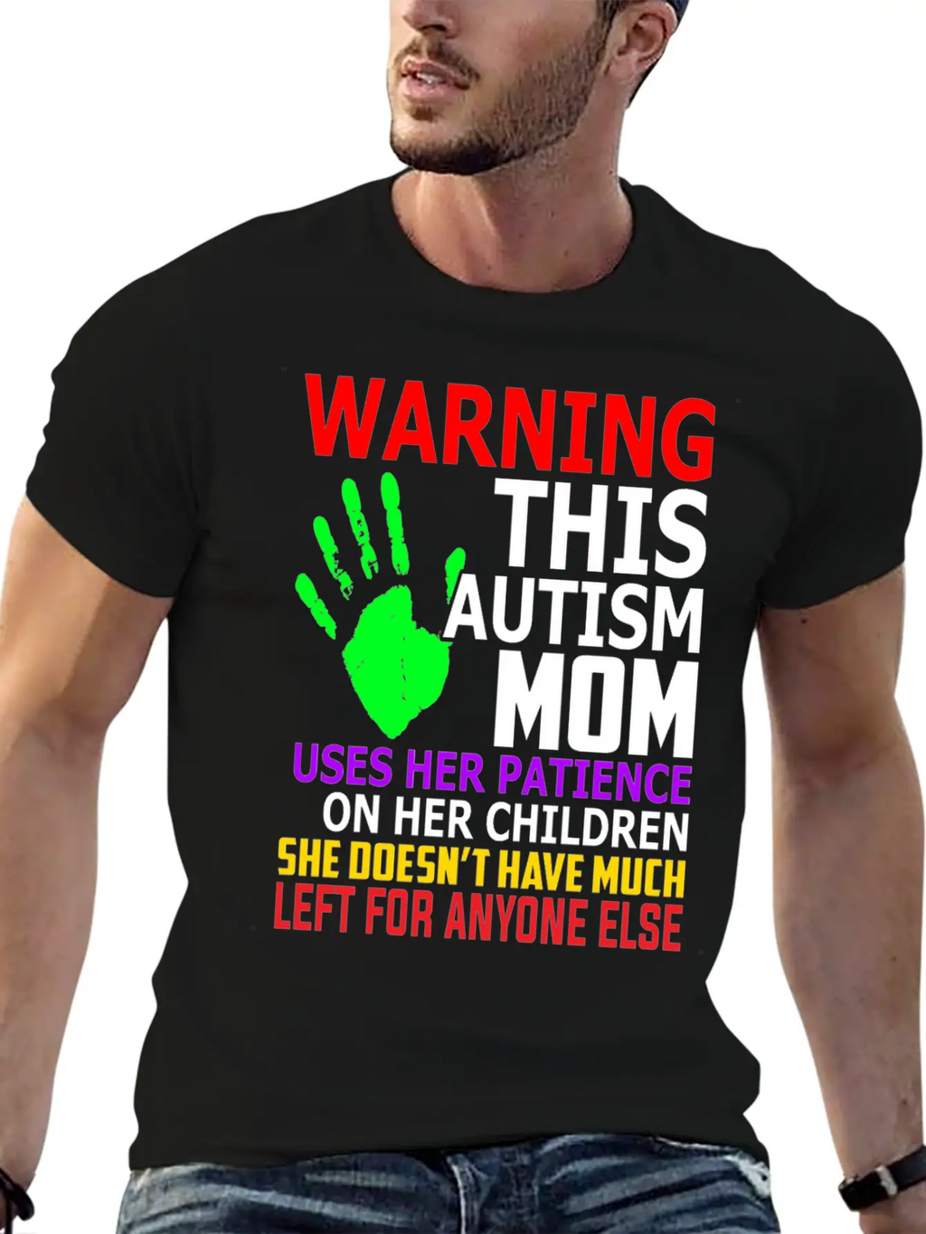 Warning This Autism Mom Uses Her Patience Unisex Casual T-Shirt – Clean Design For Daily Comfort