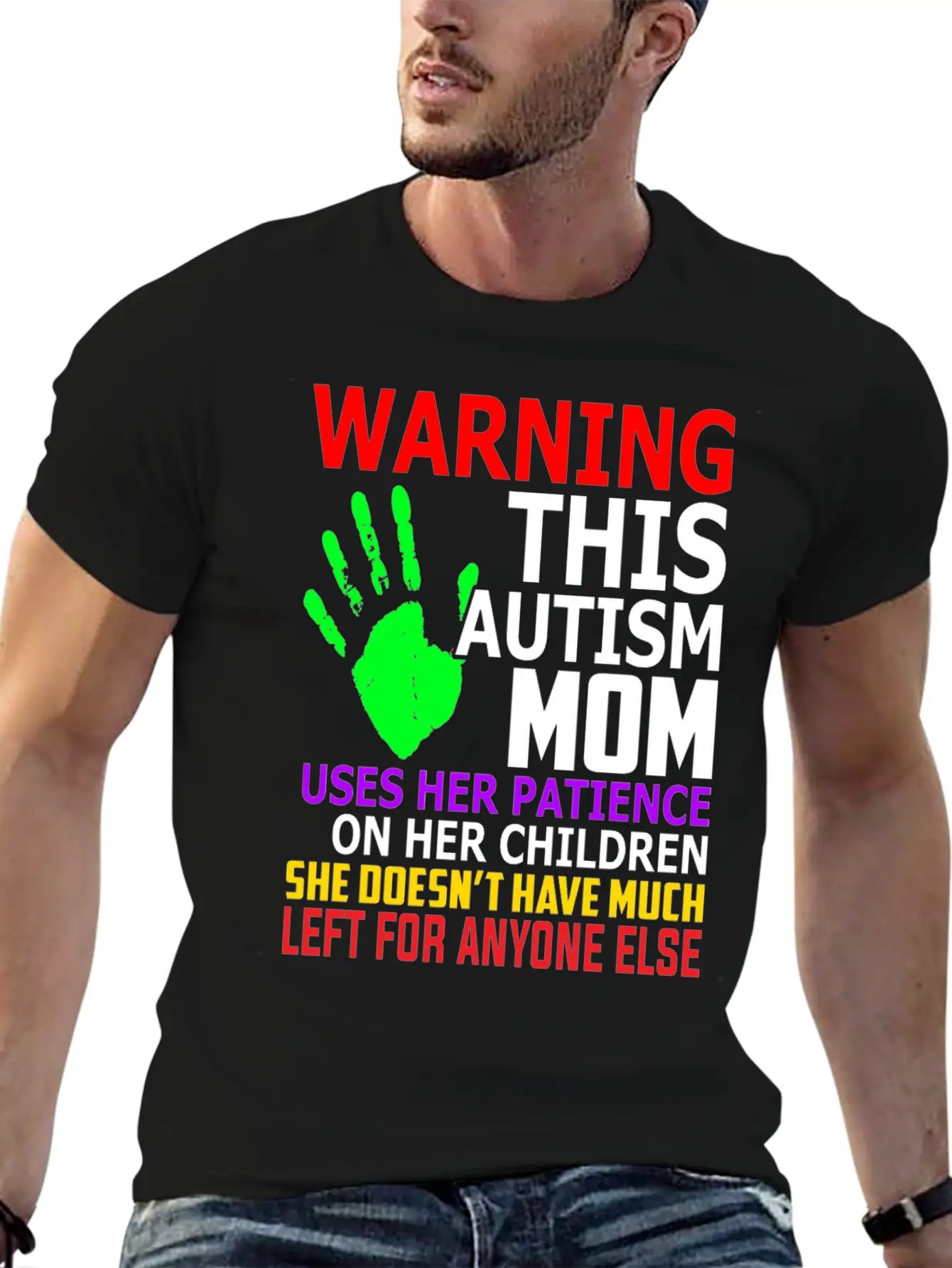 Warning This Autism Mom Uses Her Patience Unisex Casual T-Shirt – Clean Design For Daily Comfort