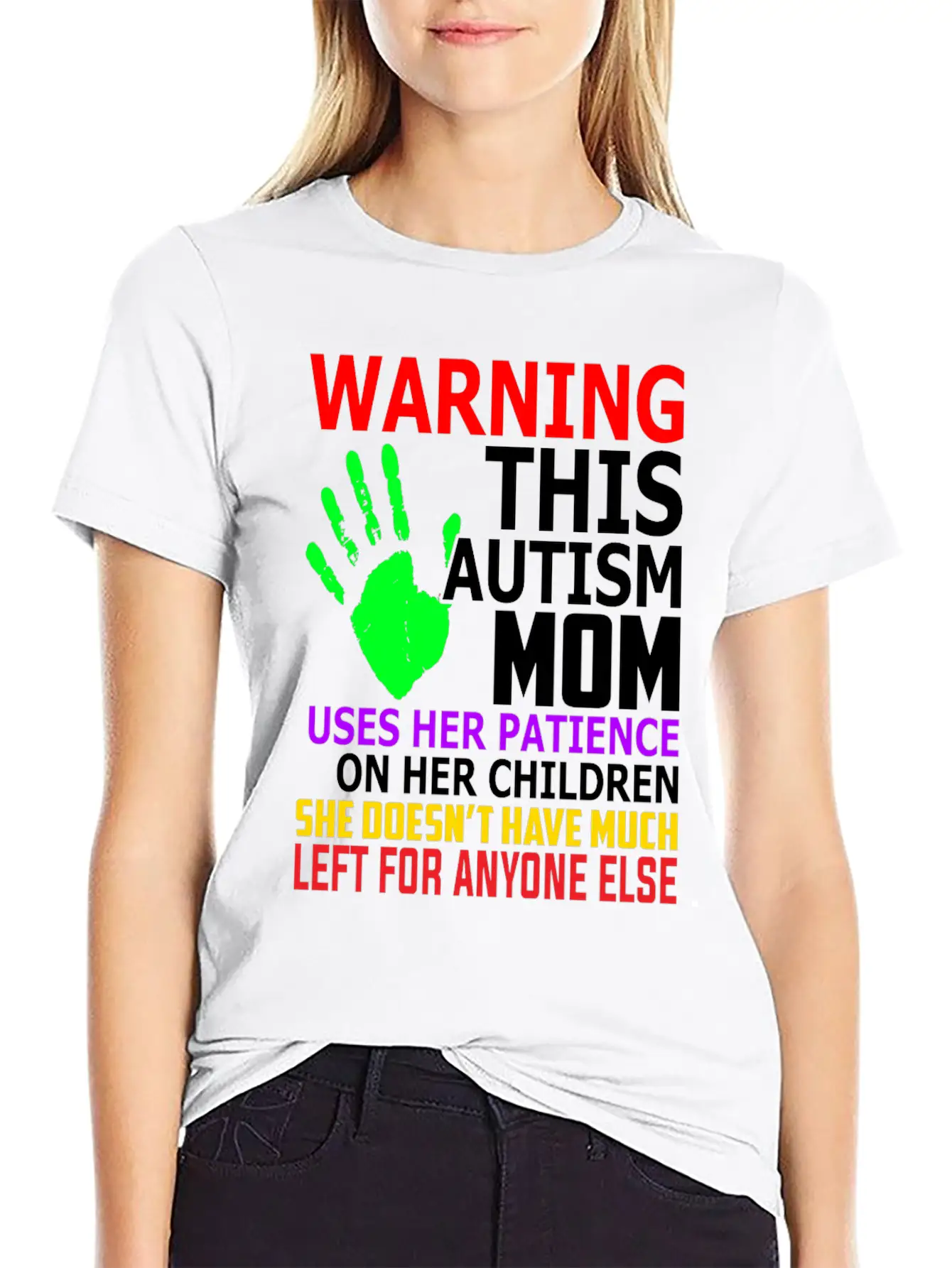 Warning This Autism Mom Uses Her Patience Unisex Casual T-Shirt – Clean Design For Daily Comfort