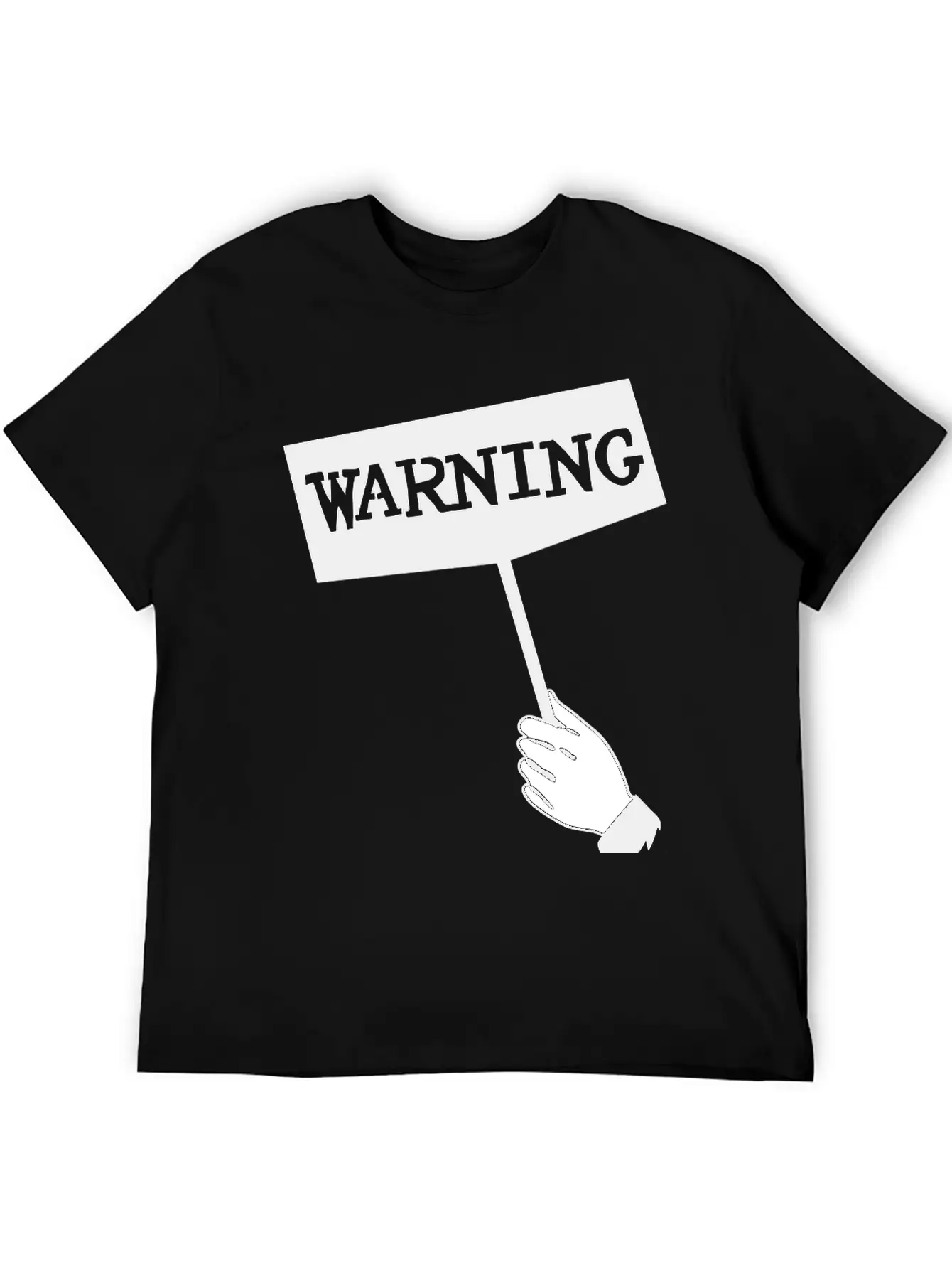 WARNING Unisex Short Sleeve Soft Cotton T-Shirt – Casual Everyday Wear