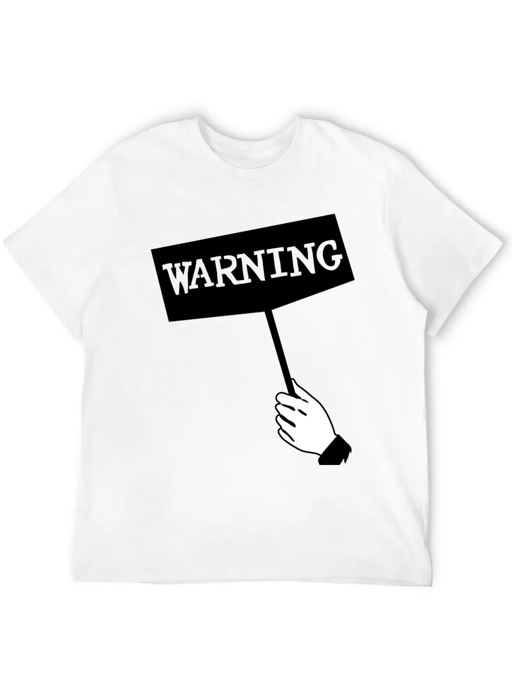 WARNING Unisex Short Sleeve Soft Cotton T-Shirt – Casual Everyday Wear