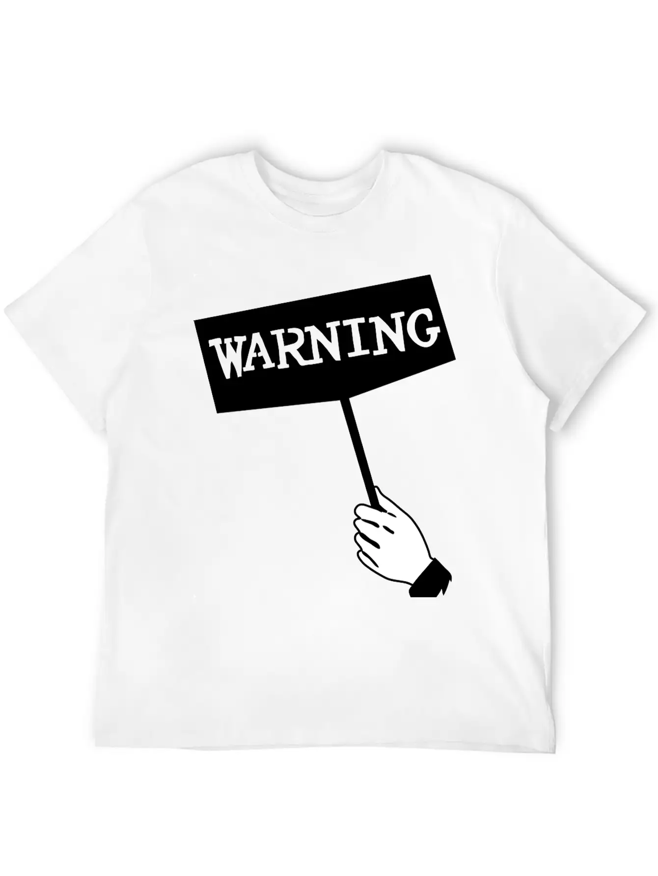 WARNING Unisex Short Sleeve Soft Cotton T-Shirt – Casual Everyday Wear