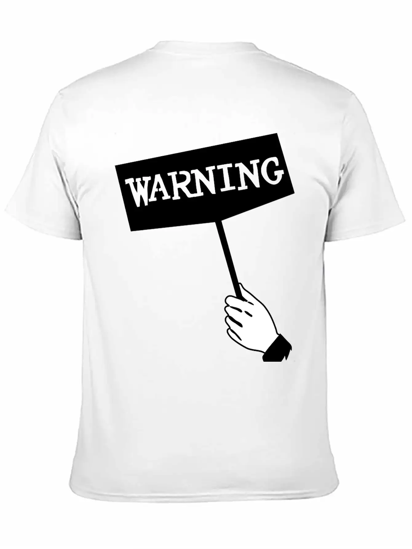 WARNING Unisex Short Sleeve Soft Cotton T-Shirt – Casual Everyday Wear
