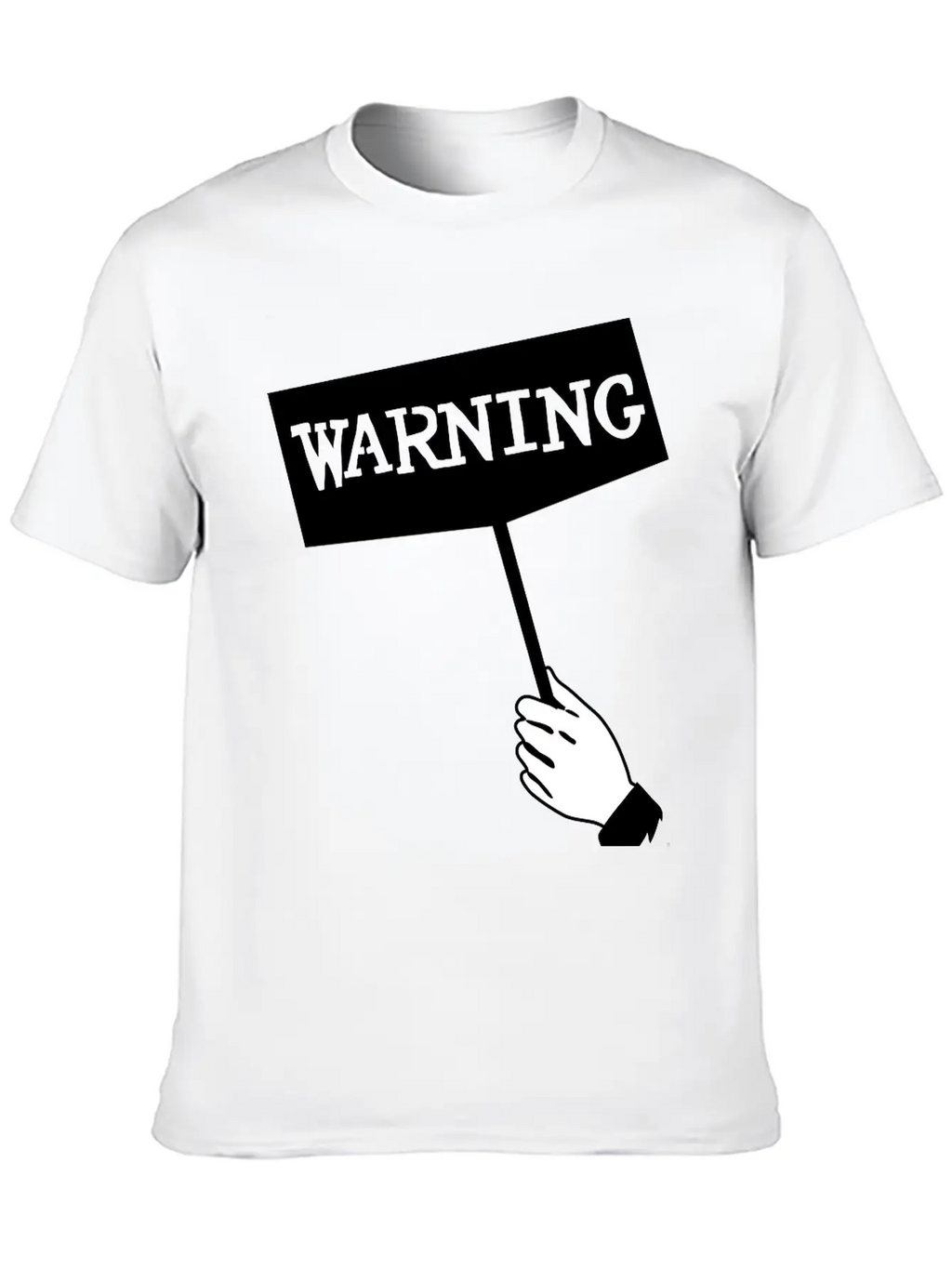 WARNING Unisex Short Sleeve Soft Cotton T-Shirt – Casual Everyday Wear