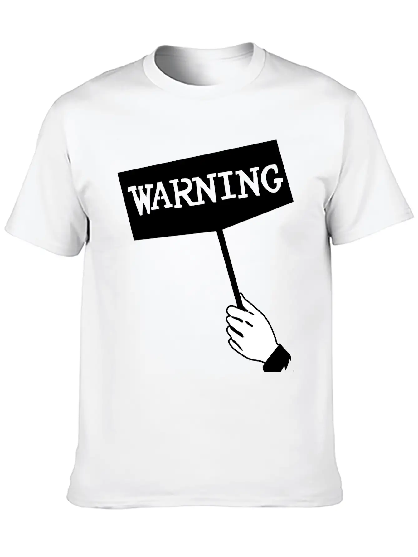 WARNING Unisex Short Sleeve Soft Cotton T-Shirt – Casual Everyday Wear