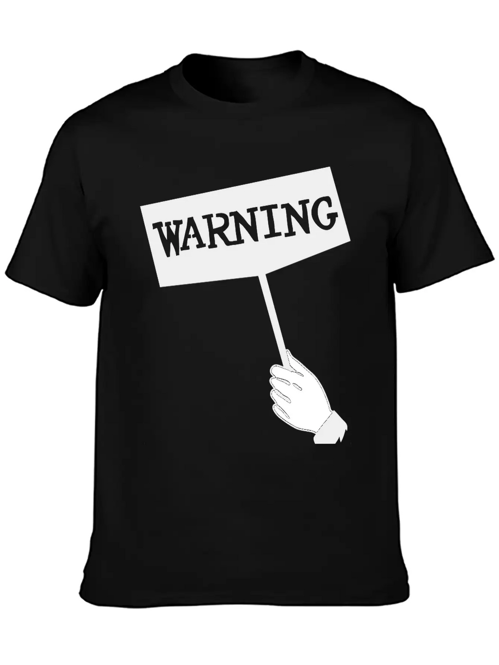 WARNING Unisex Short Sleeve Soft Cotton T-Shirt – Casual Everyday Wear