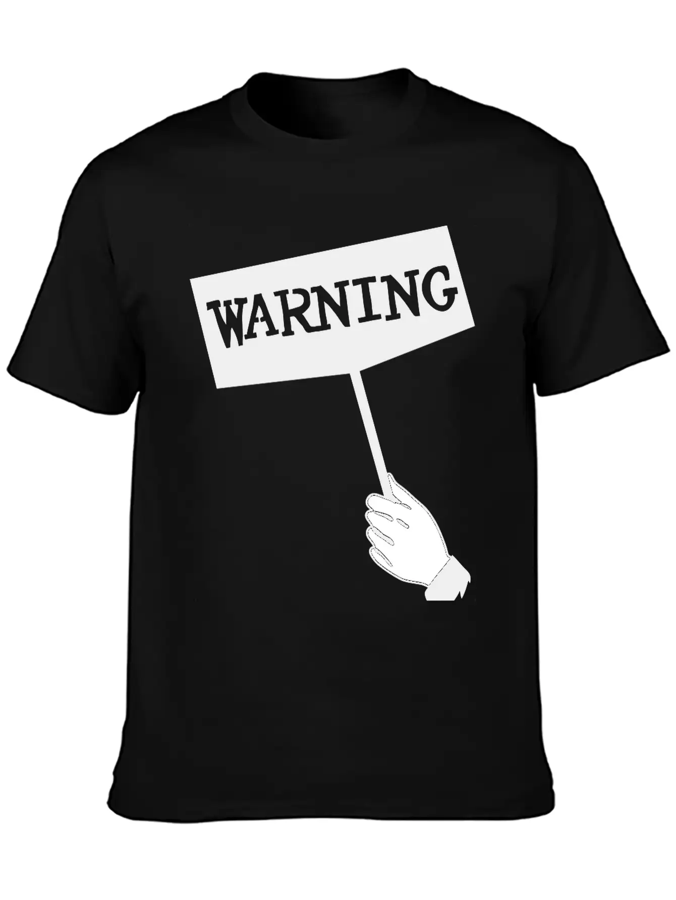 WARNING Unisex Short Sleeve Soft Cotton T-Shirt – Casual Everyday Wear