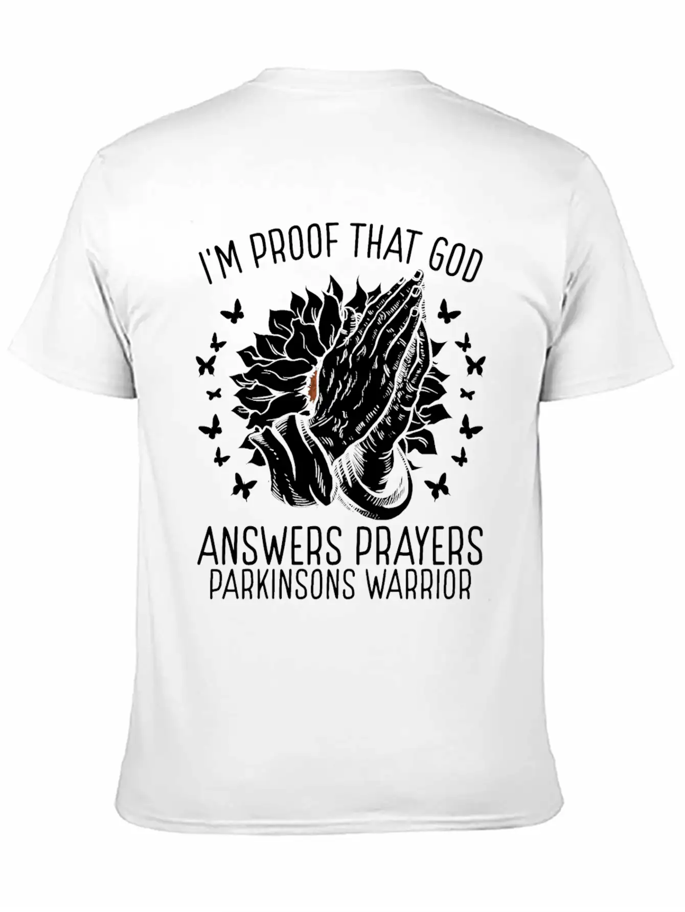 Warrior Faith God Parkinsons Awareness Ribbon Casual Graphic T-Shirt – Simple And Comfortable Daily Wear