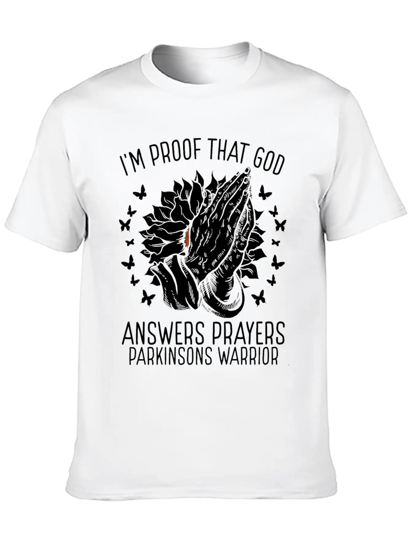 Warrior Faith God Parkinsons Awareness Ribbon Casual Graphic T-Shirt – Simple And Comfortable Daily Wear