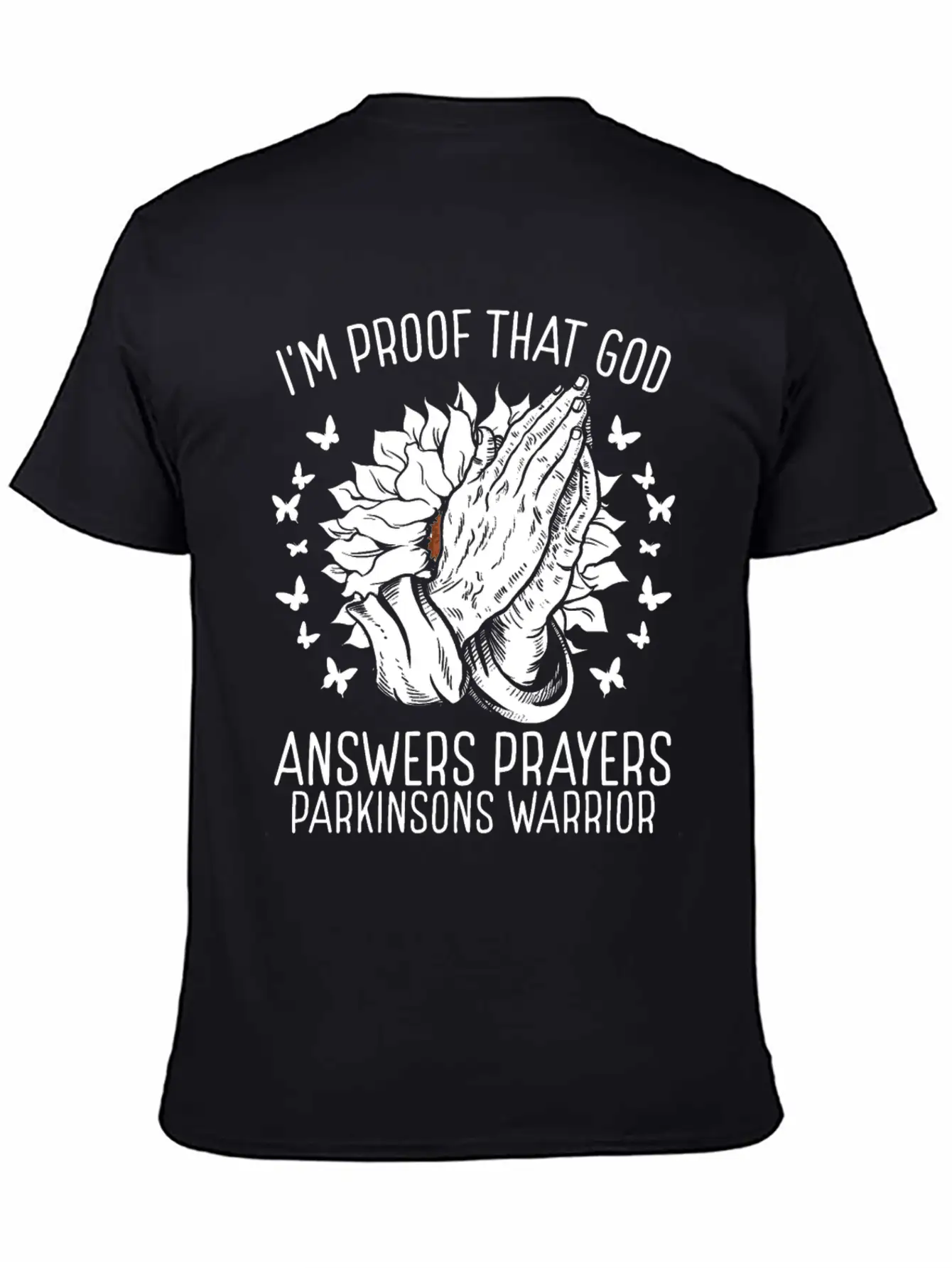 Warrior Faith God Parkinsons Awareness Ribbon Casual Graphic T-Shirt – Simple And Comfortable Daily Wear