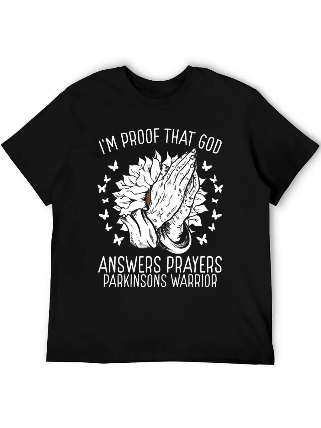 Warrior Faith God Parkinsons Awareness Ribbon Casual Graphic T-Shirt – Simple And Comfortable Daily Wear