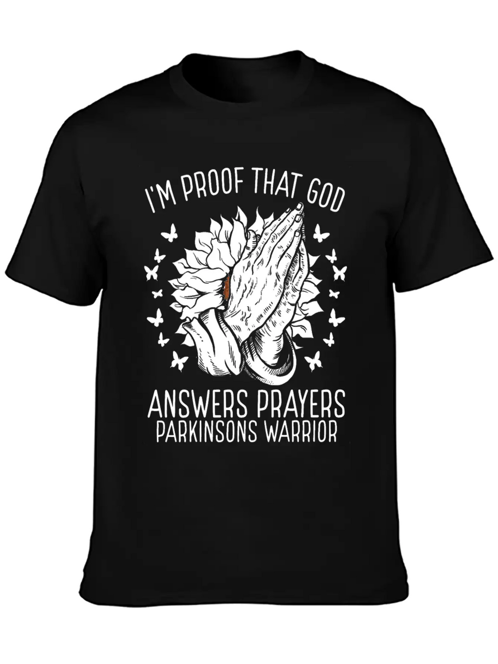 Warrior Faith God Parkinsons Awareness Ribbon Casual Graphic T-Shirt – Simple And Comfortable Daily Wear