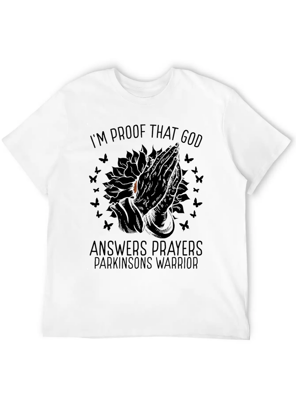 Warrior Faith God Parkinsons Awareness Ribbon Casual Graphic T-Shirt – Simple And Comfortable Daily Wear