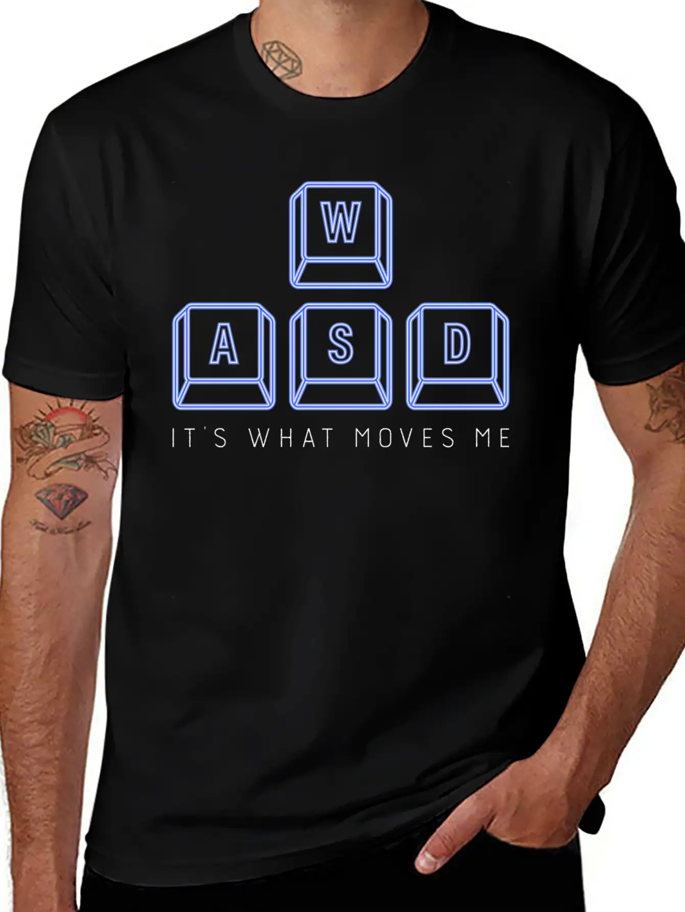 WASD Gamer Boys Keyboard Keys PC Gaming Unisex Casual T-Shirt – Clean Design For Daily Comfort