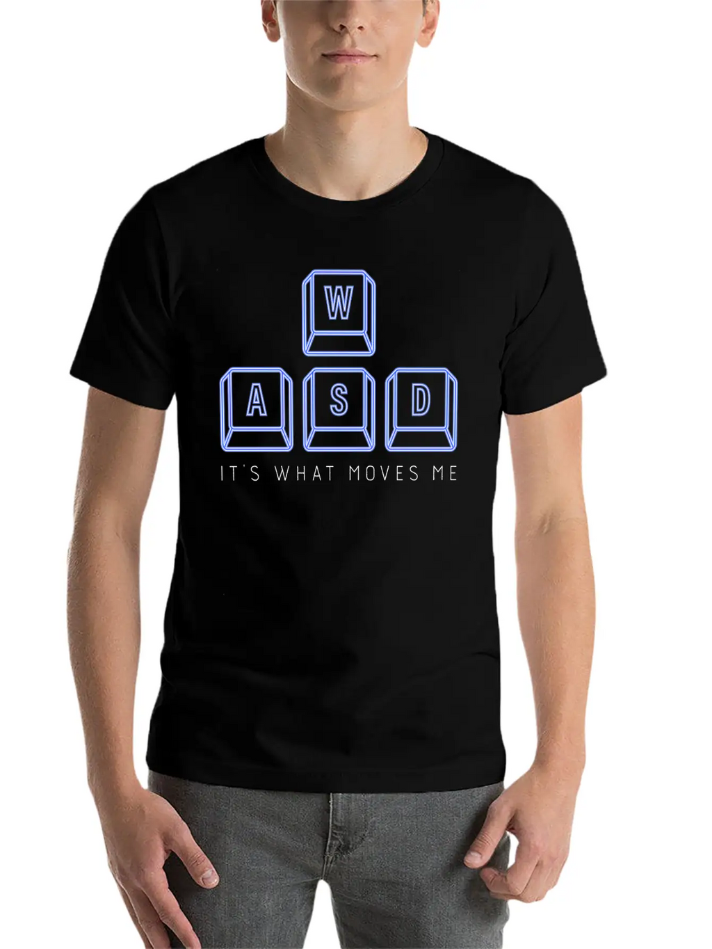 WASD Gamer Boys Keyboard Keys PC Gaming Unisex Casual T-Shirt – Clean Design For Daily Comfort
