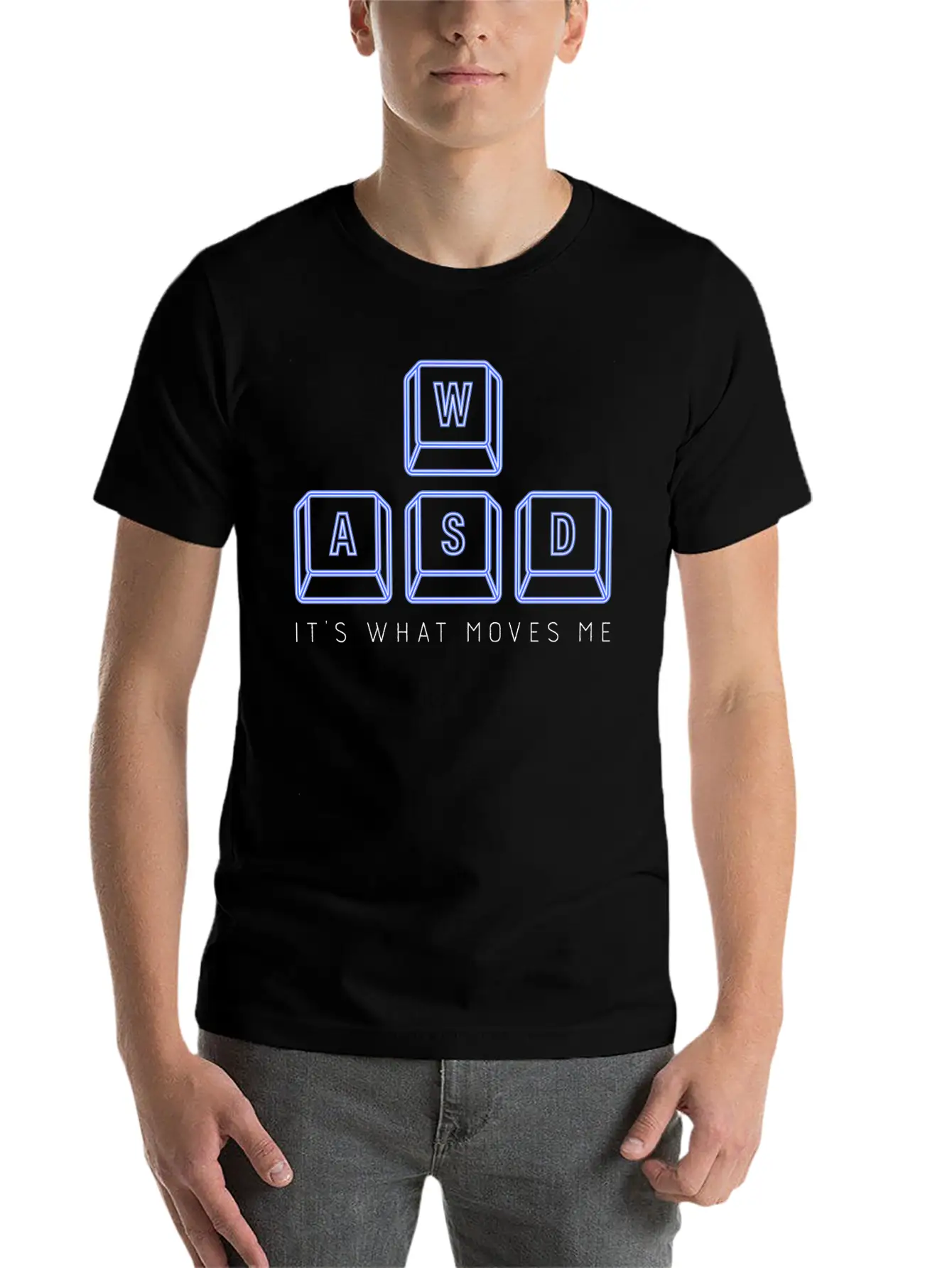 WASD Gamer Boys Keyboard Keys PC Gaming Unisex Casual T-Shirt – Clean Design For Daily Comfort