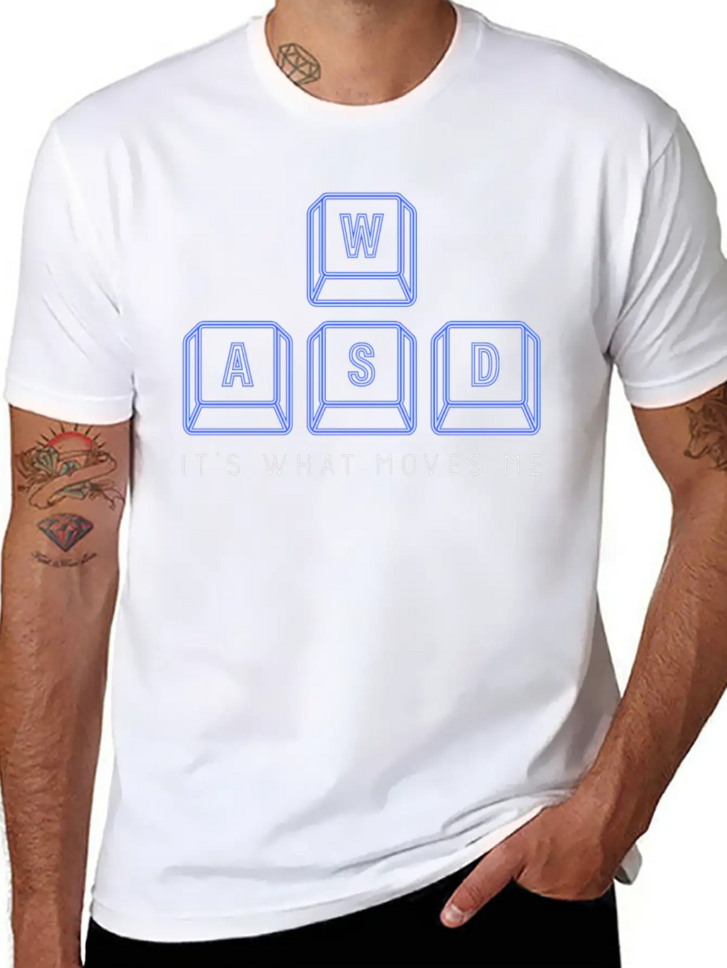 WASD Gamer Boys Keyboard Keys PC Gaming Unisex Casual T-Shirt – Clean Design For Daily Comfort
